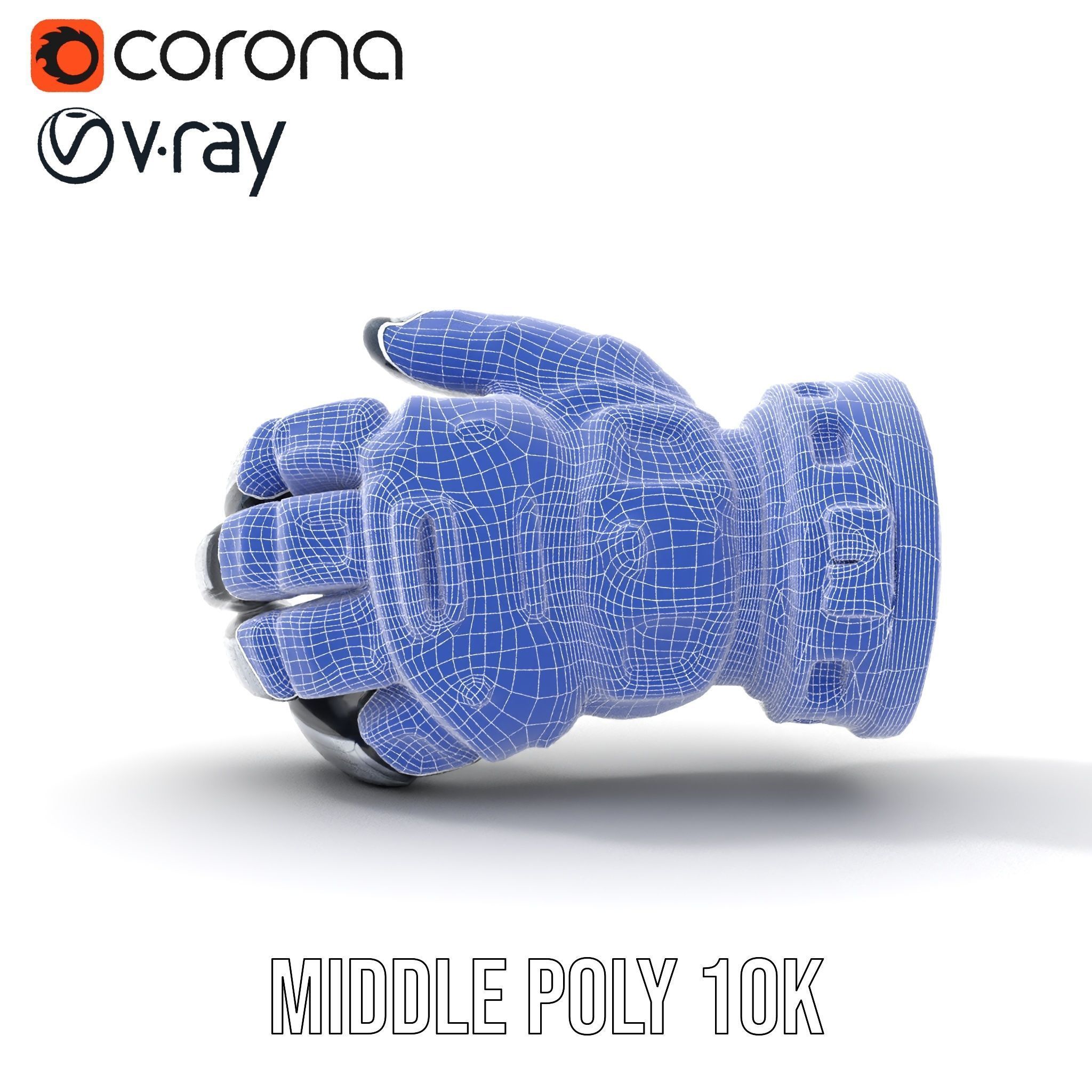 Futuristic Robotic Hand Model Pack Low-poly 3D model_25