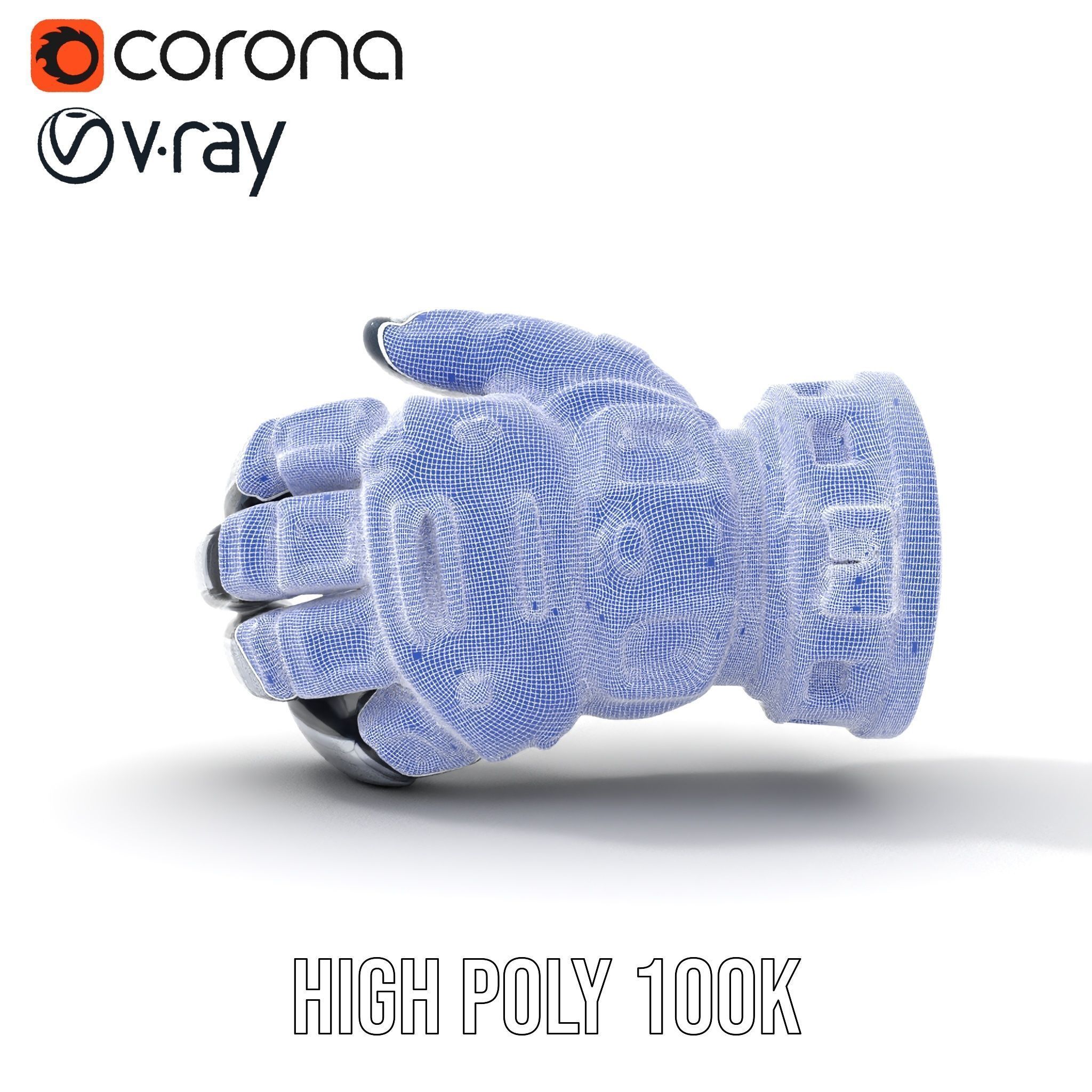 Futuristic Robotic Hand Model Pack Low-poly 3D model_33