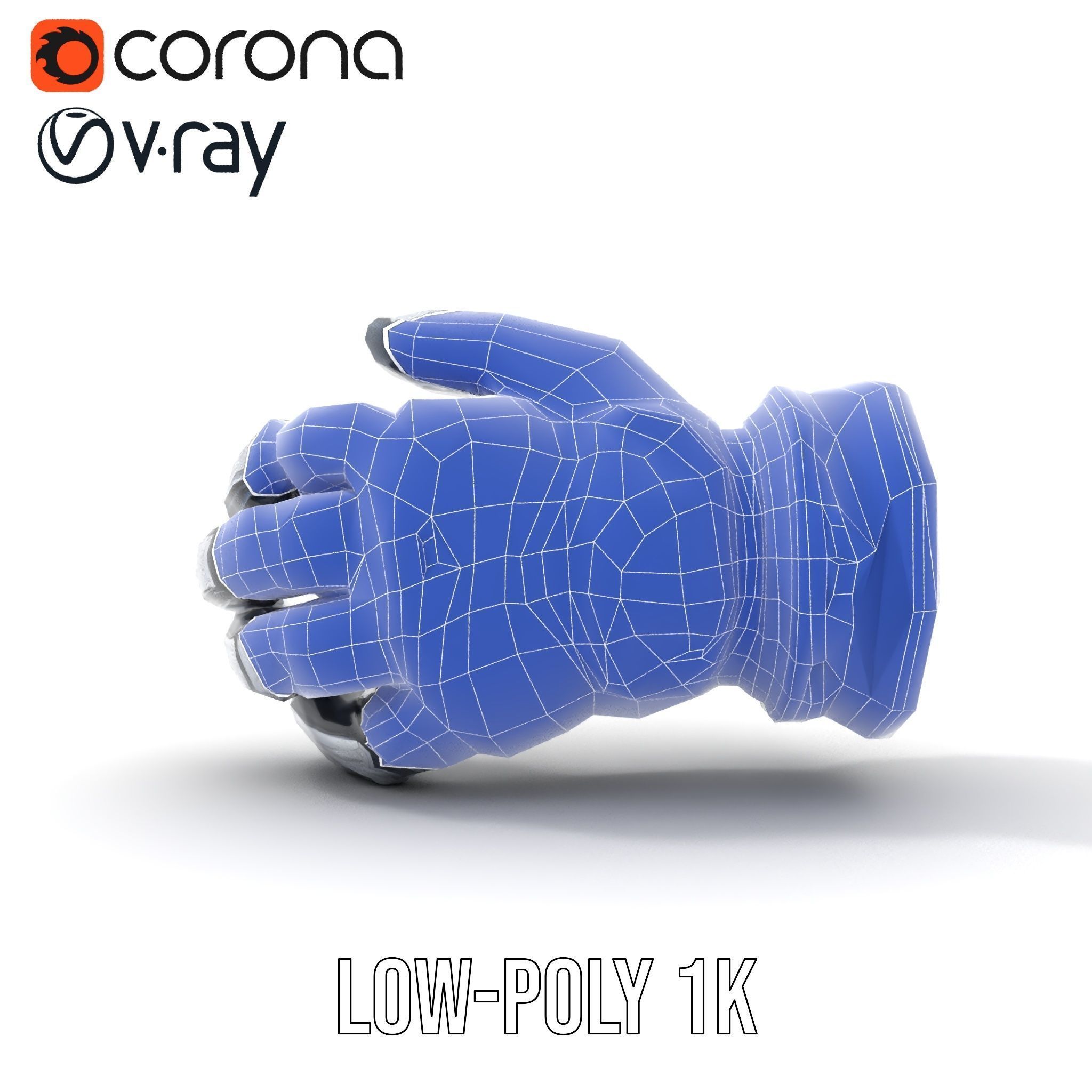 Futuristic Robotic Hand Model Pack Low-poly 3D model_18
