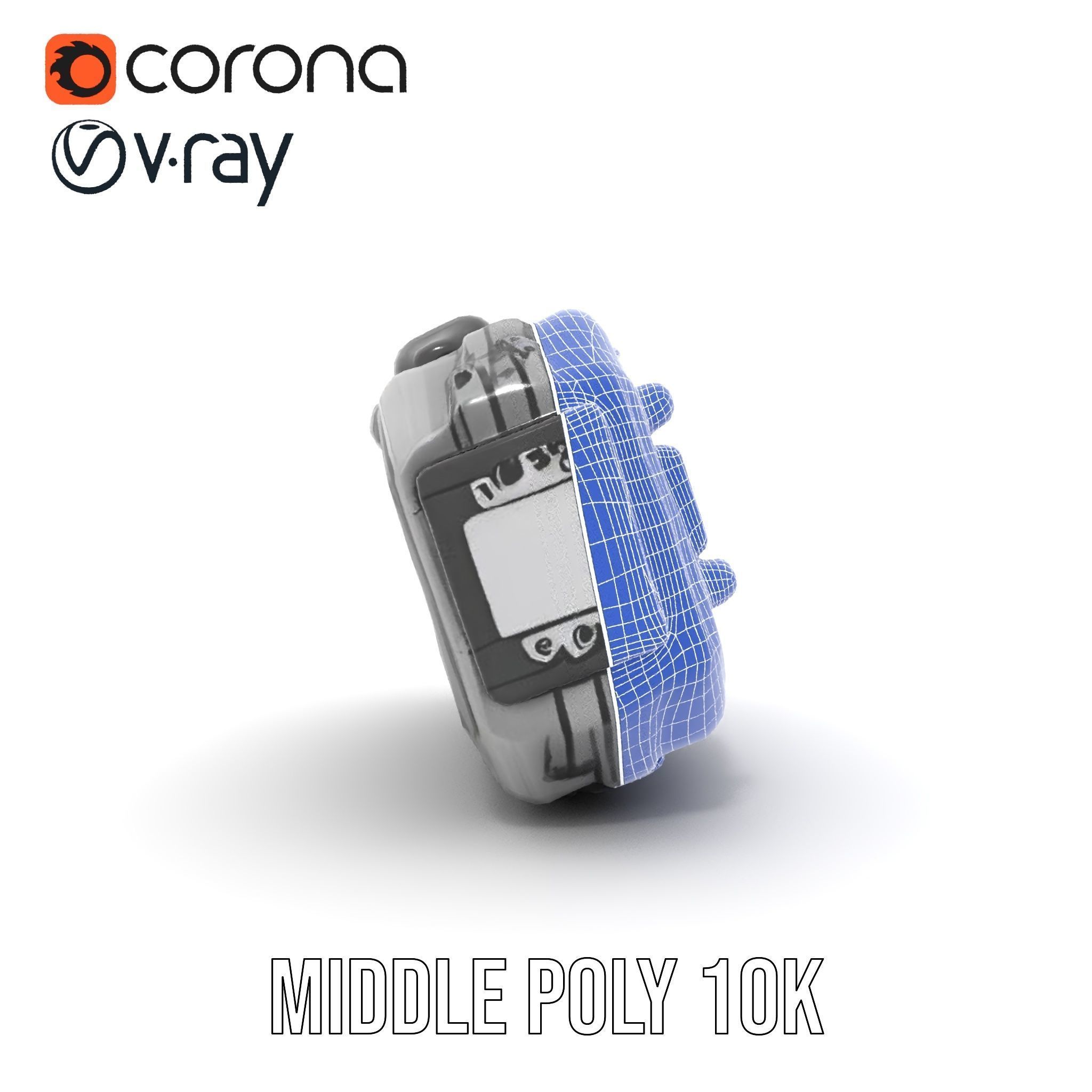 Futuristic Smartwatch Model Pack with Detailed Display Low-poly 3D model_15