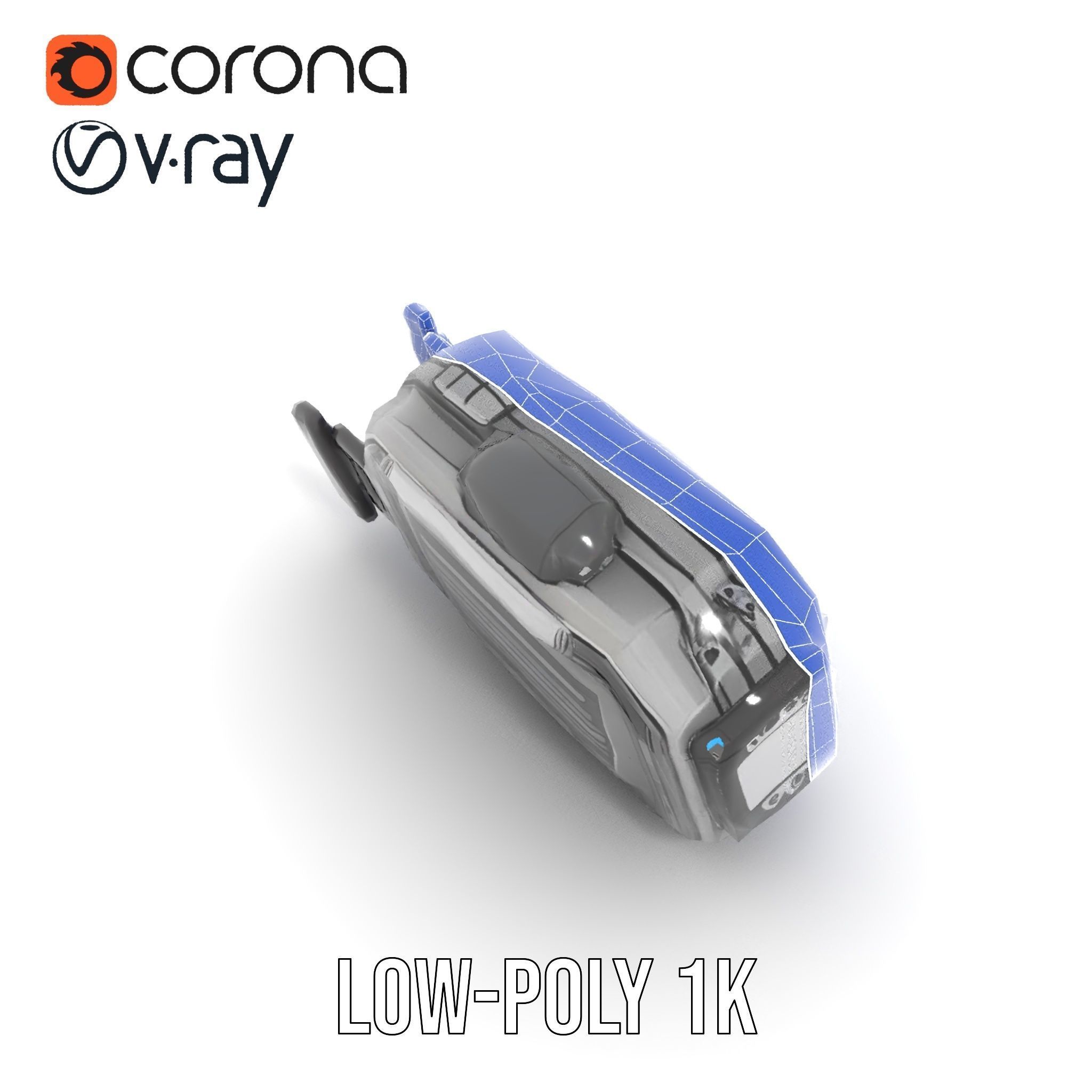 Futuristic Smartwatch Model Pack with Detailed Display Low-poly 3D model_25