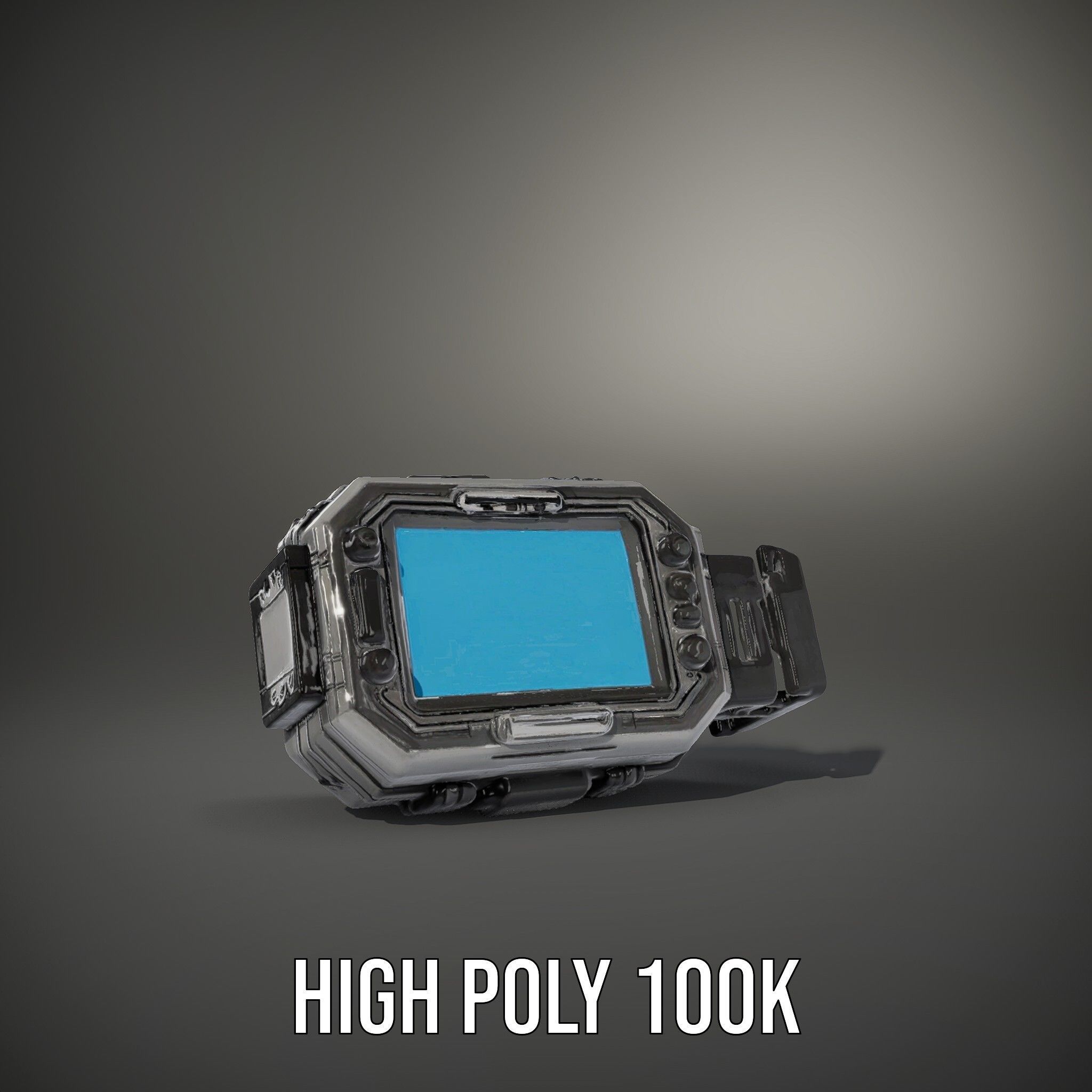 Futuristic Smartwatch Model Pack with Detailed Display Low-poly 3D model_17