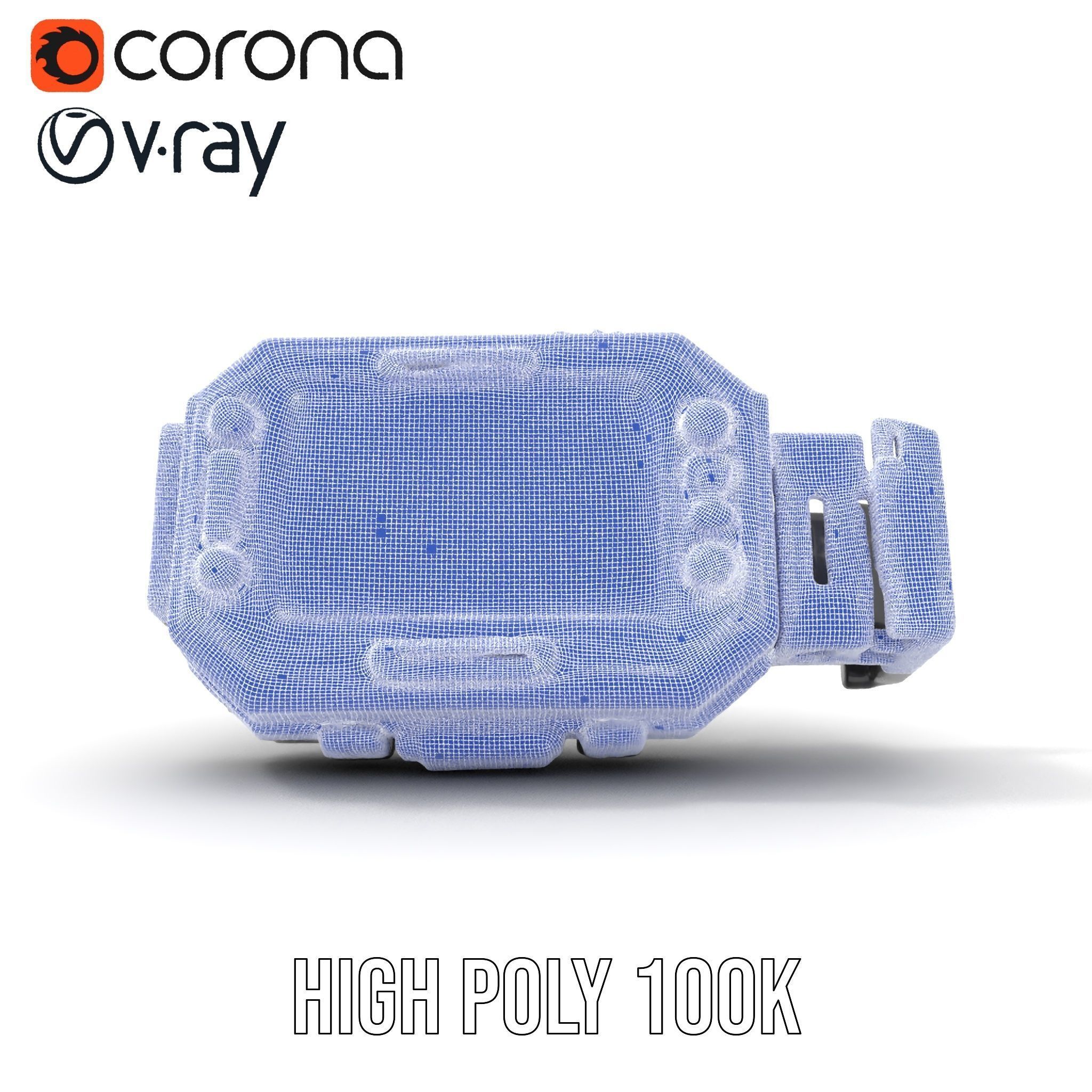 Futuristic Smartwatch Model Pack with Detailed Display Low-poly 3D model_35