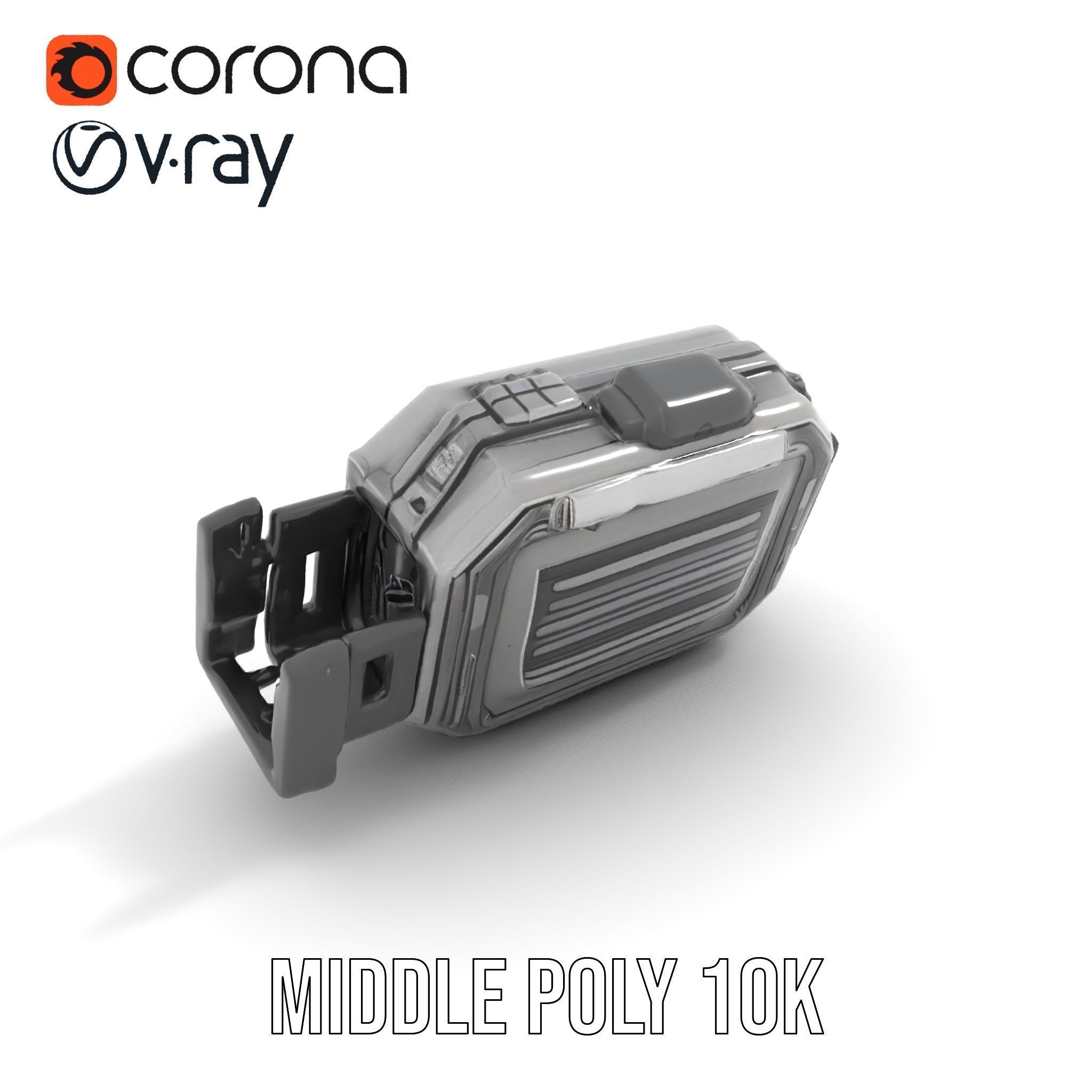 Futuristic Smartwatch Model Pack with Detailed Display Low-poly 3D model_18