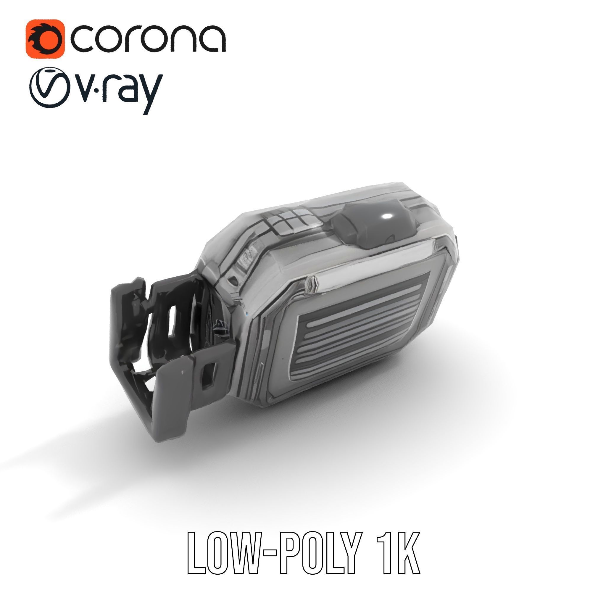 Futuristic Smartwatch Model Pack with Detailed Display Low-poly 3D model_16