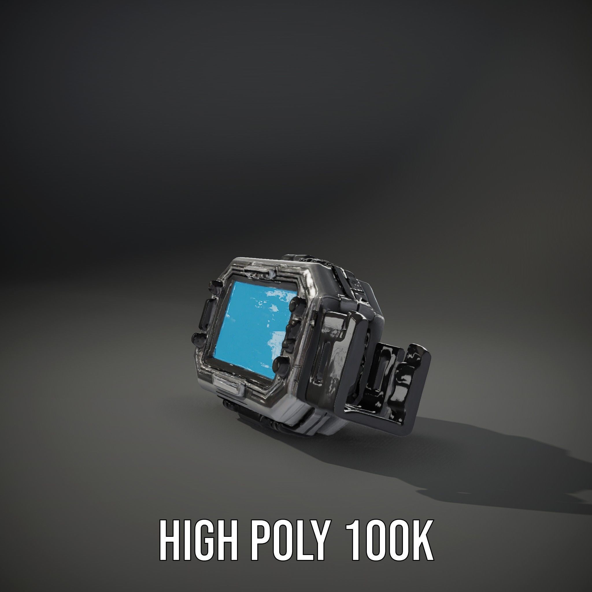 Futuristic Smartwatch Model Pack with Detailed Display Low-poly 3D model_33