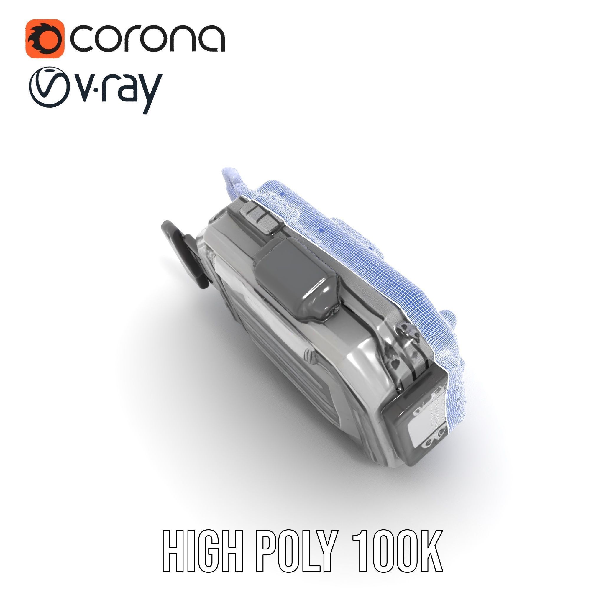 Futuristic Smartwatch Model Pack with Detailed Display Low-poly 3D model_20