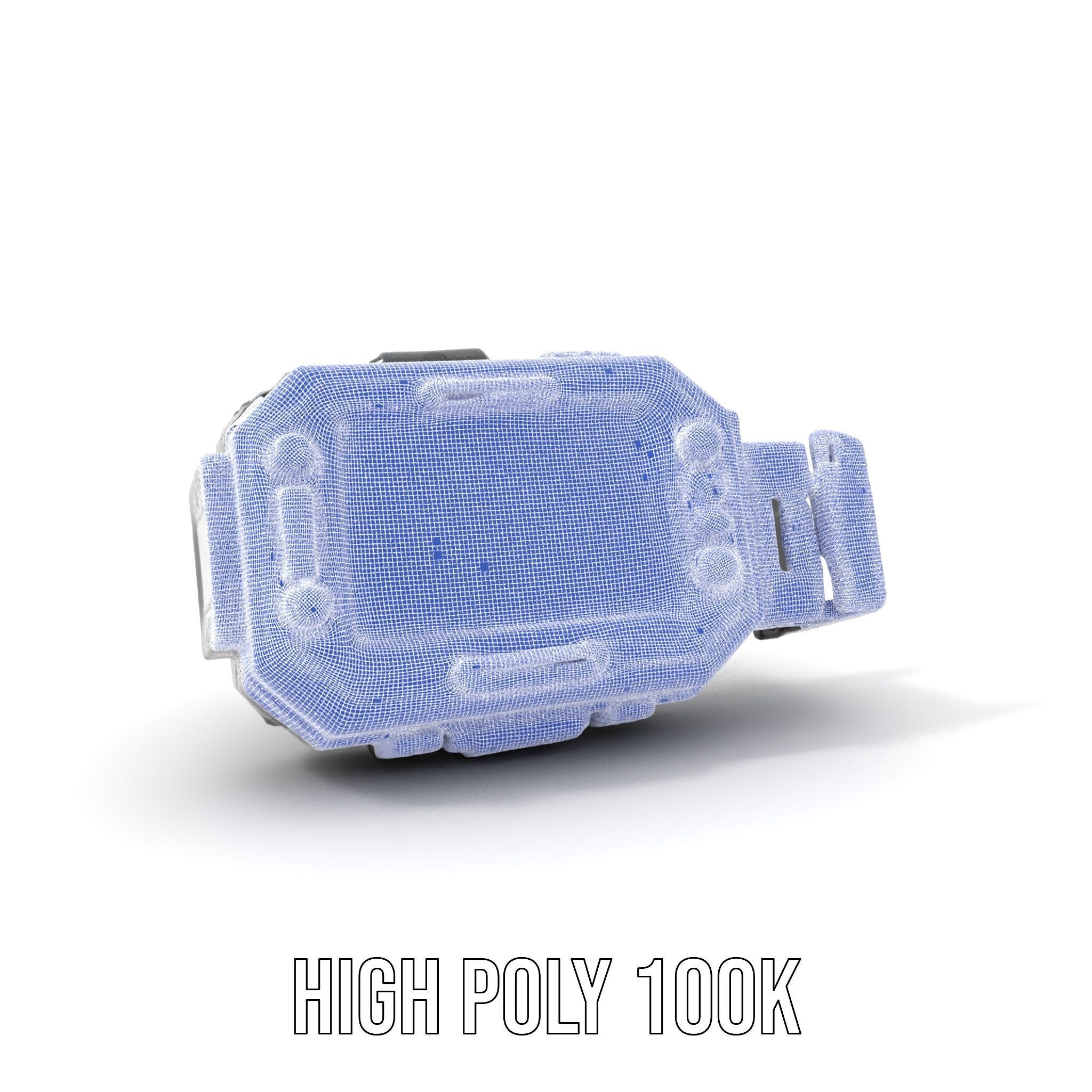 Futuristic Smartwatch Model Pack with Detailed Display Low-poly 3D model_5