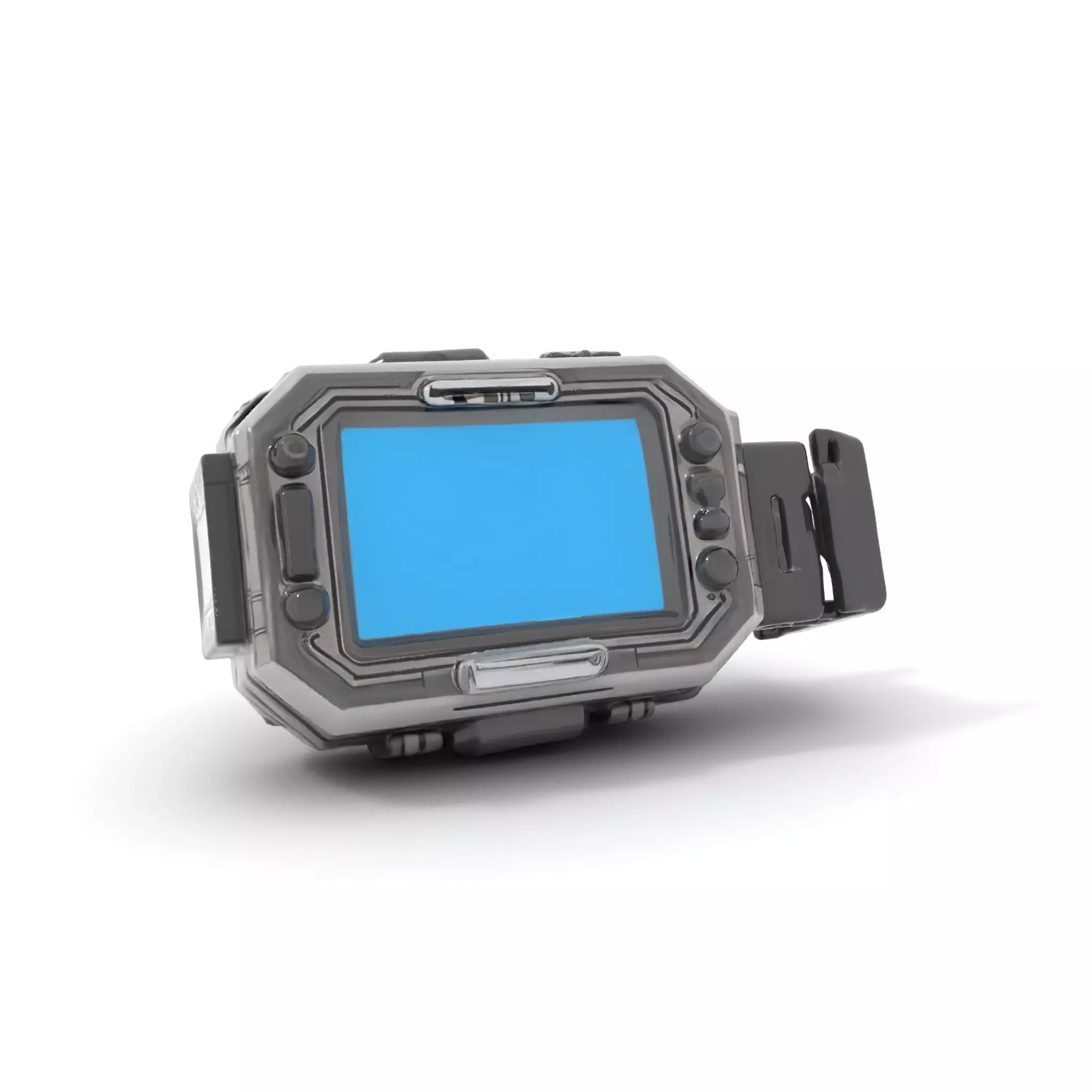 Futuristic Smartwatch Model Pack with Detailed Display Low-poly 3D model_0