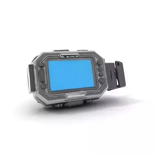 Futuristic Smartwatch Model Pack with Detailed Display Low-poly 3D model