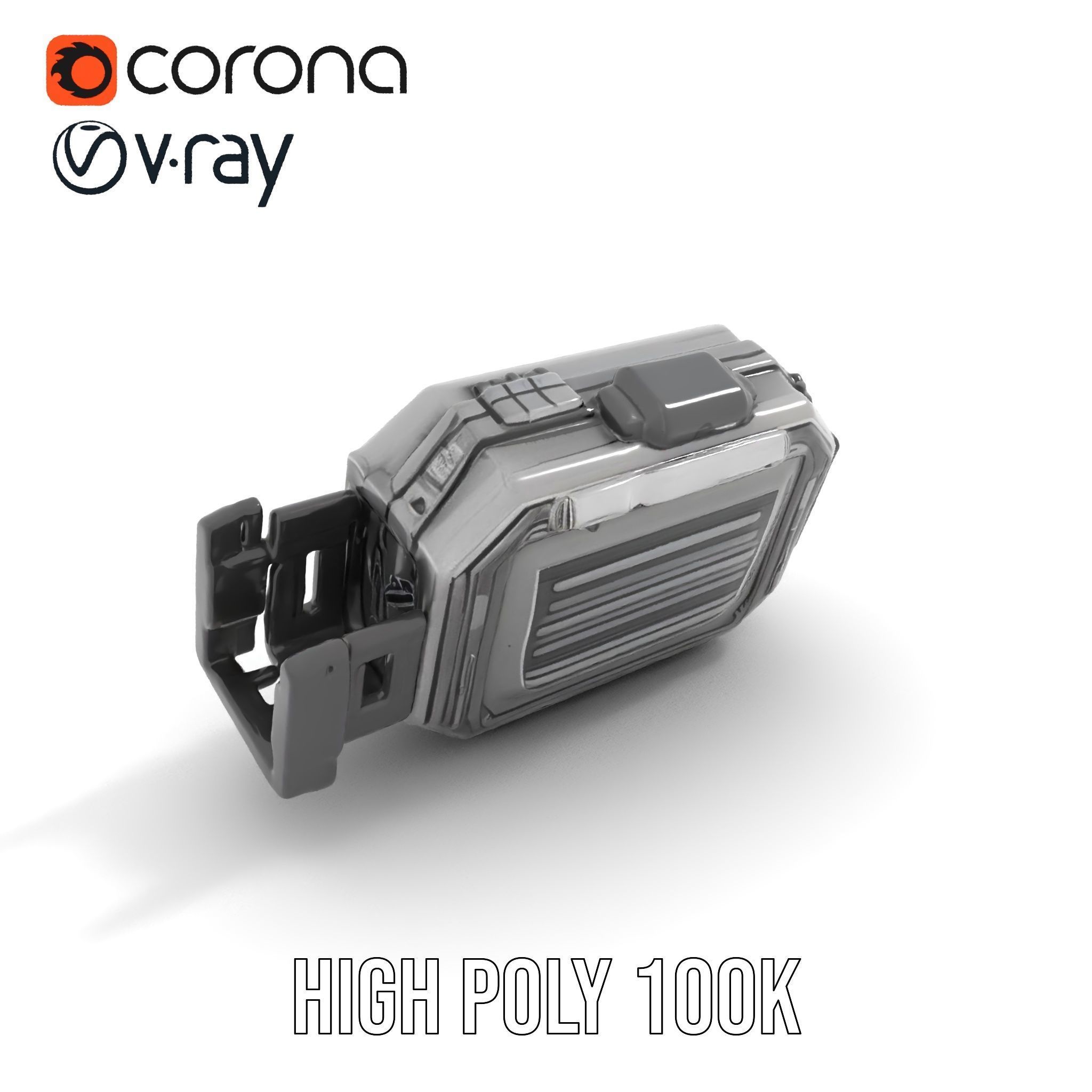 Futuristic Smartwatch Model Pack with Detailed Display Low-poly 3D model_34