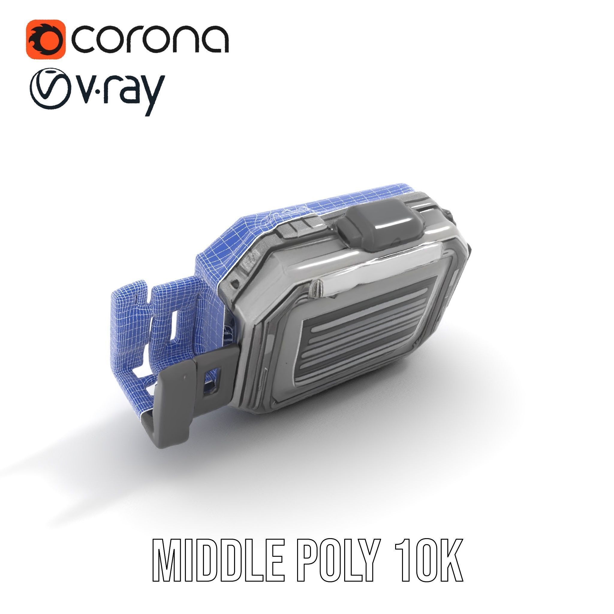 Futuristic Smartwatch Model Pack with Detailed Display Low-poly 3D model_27