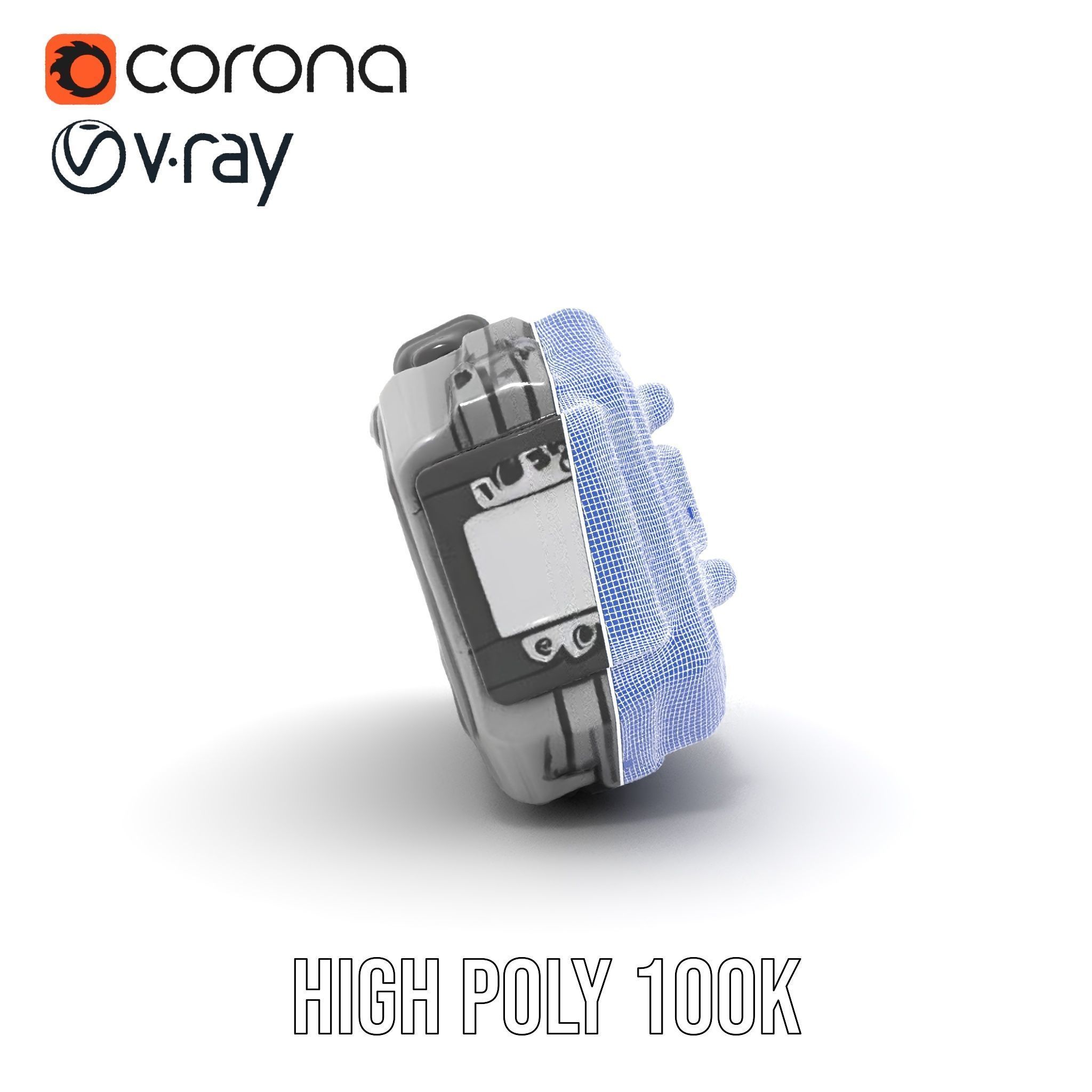 Futuristic Smartwatch Model Pack with Detailed Display Low-poly 3D model_23