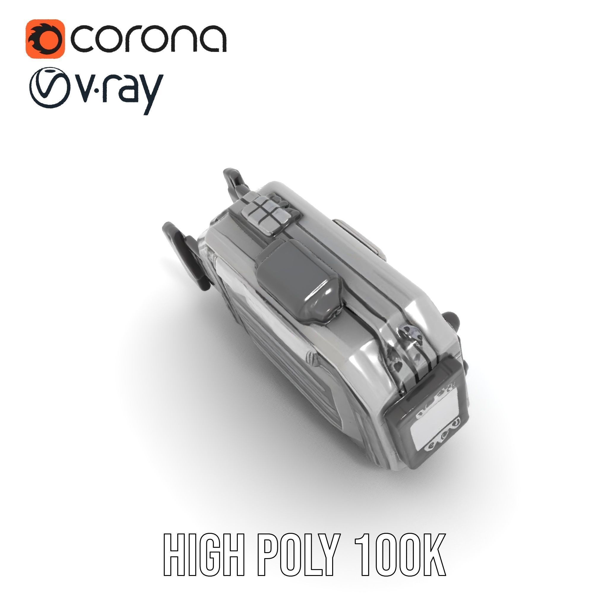 Futuristic Smartwatch Model Pack with Detailed Display Low-poly 3D model_9