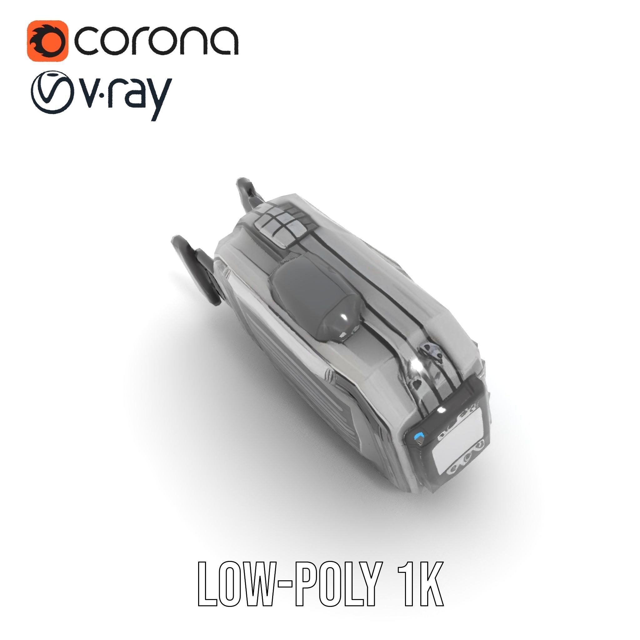 Futuristic Smartwatch Model Pack with Detailed Display Low-poly 3D model_12