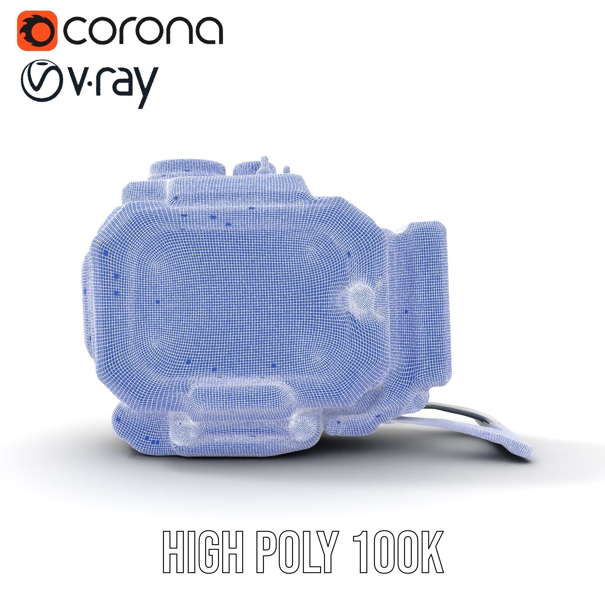 Futuristic Device Model Pack with Digital Display Low-poly 3D model_35