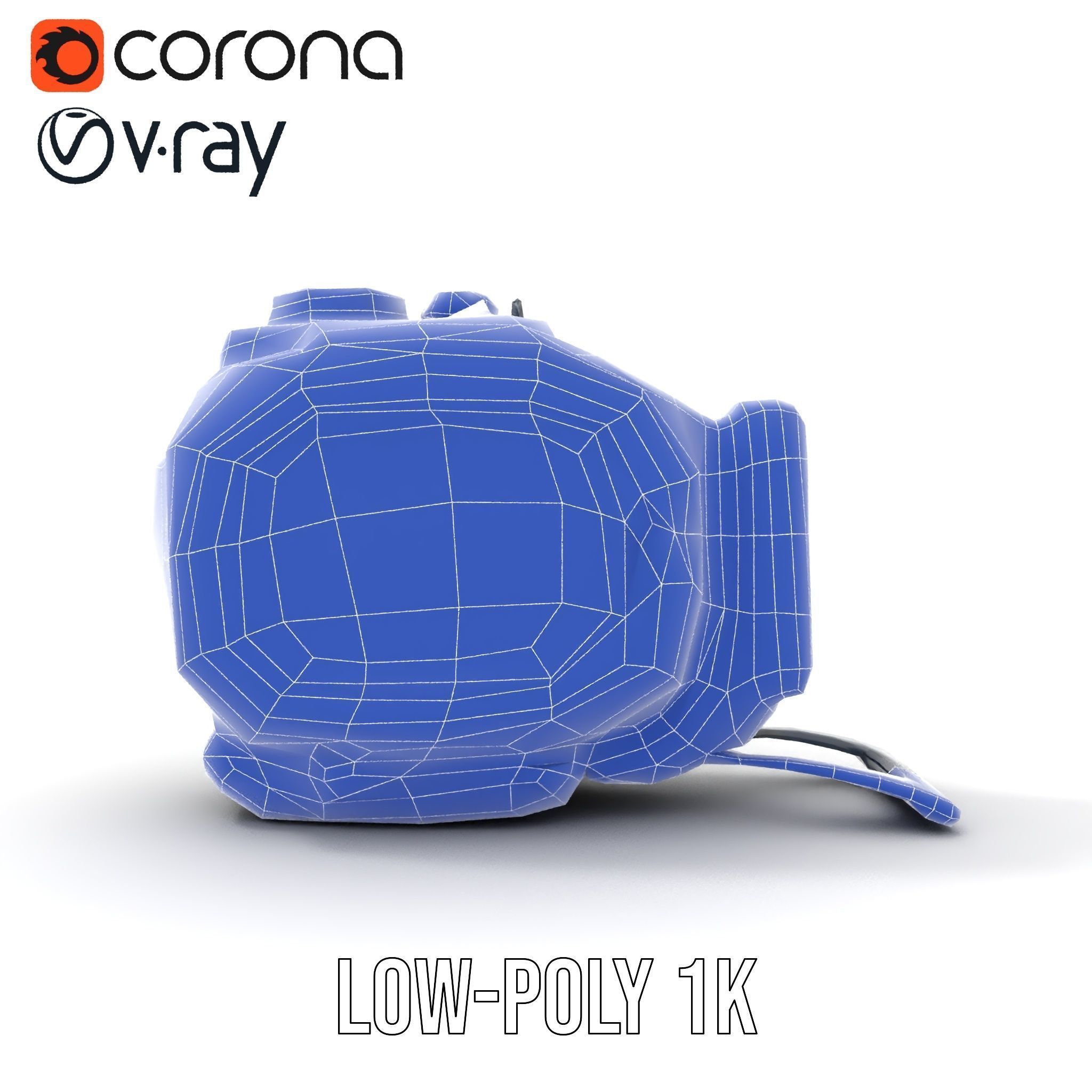 Futuristic Device Model Pack with Digital Display Low-poly 3D model_29