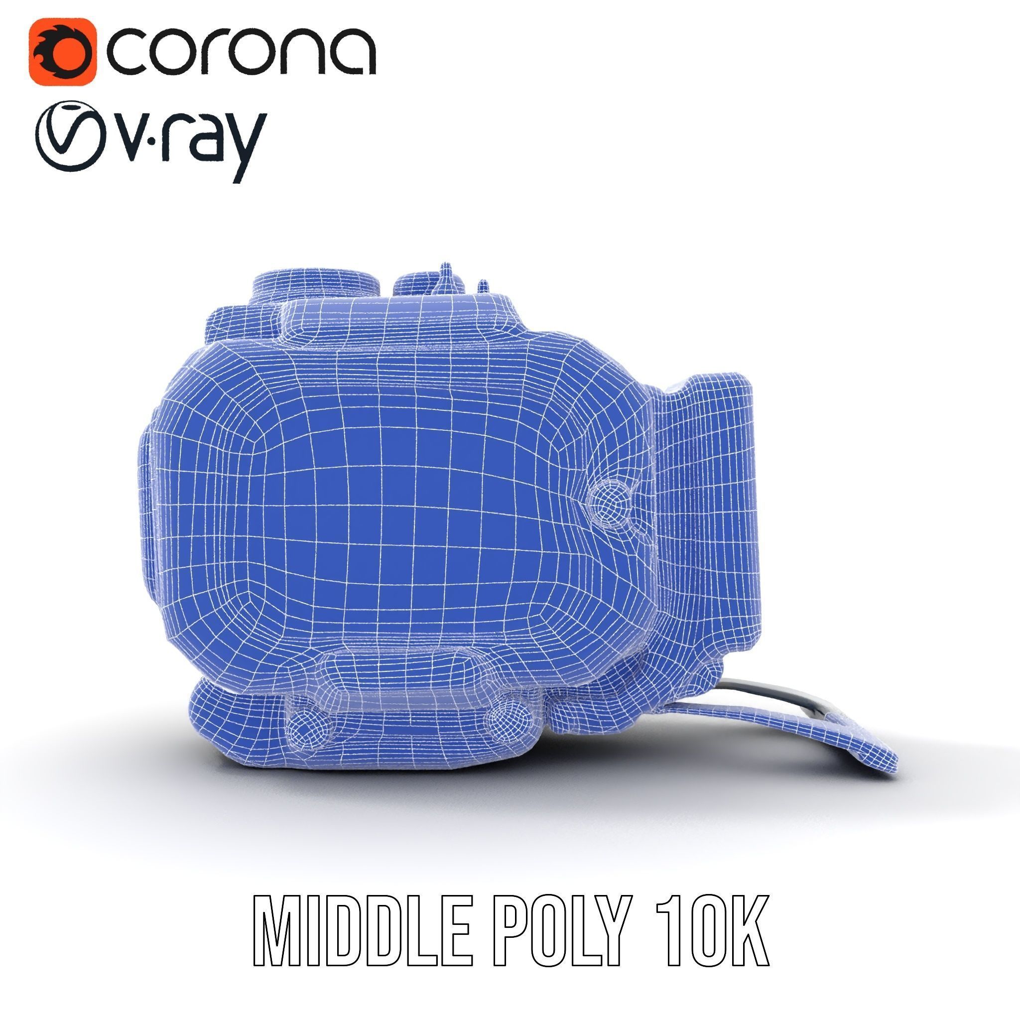 Futuristic Device Model Pack with Digital Display Low-poly 3D model_31