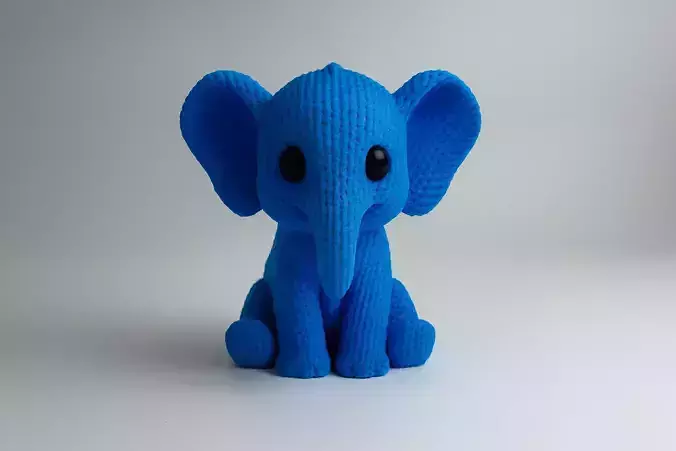  Knitted Elephant 3D print model