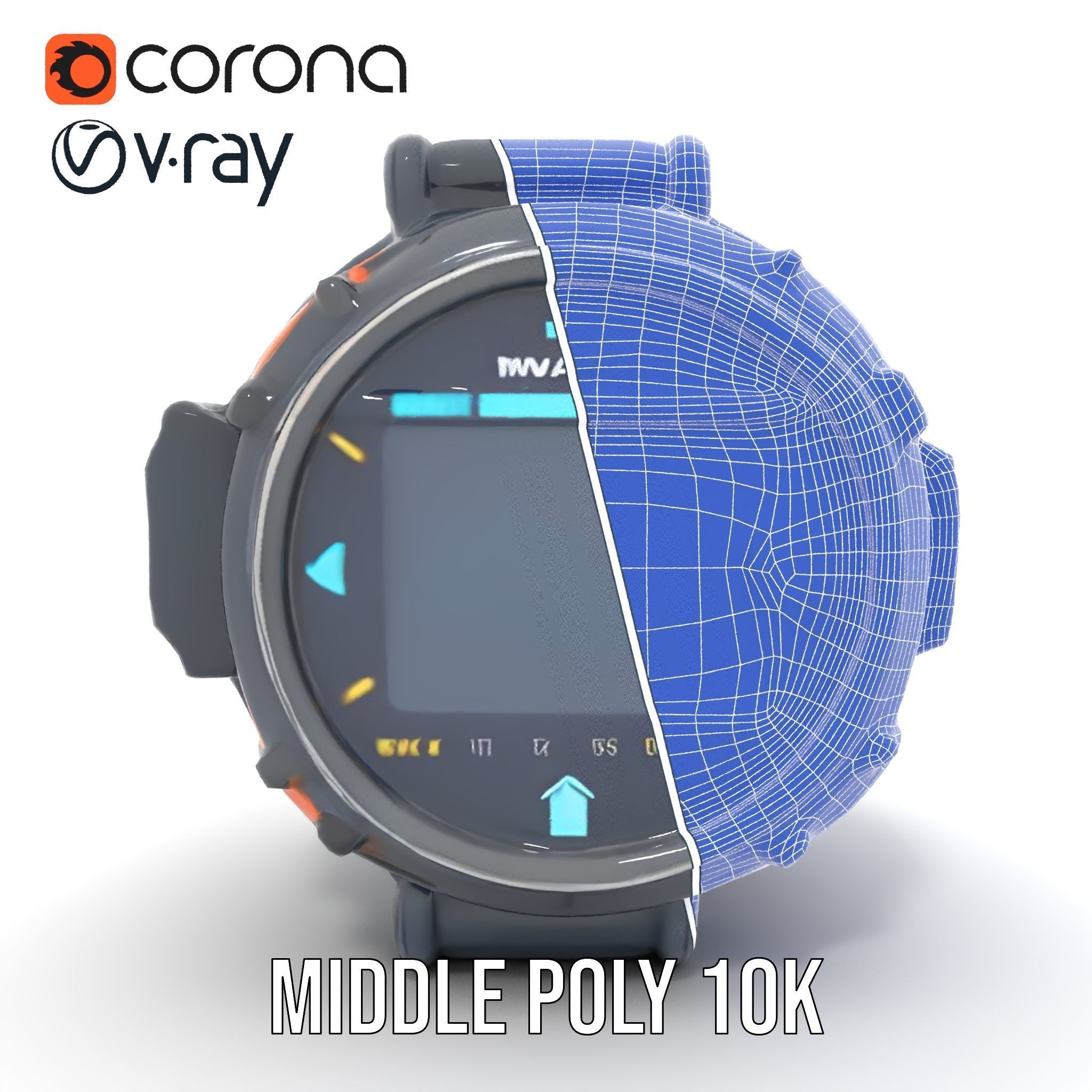 Futuristic Wrist Gadget Model Pack Low-poly 3D model_28