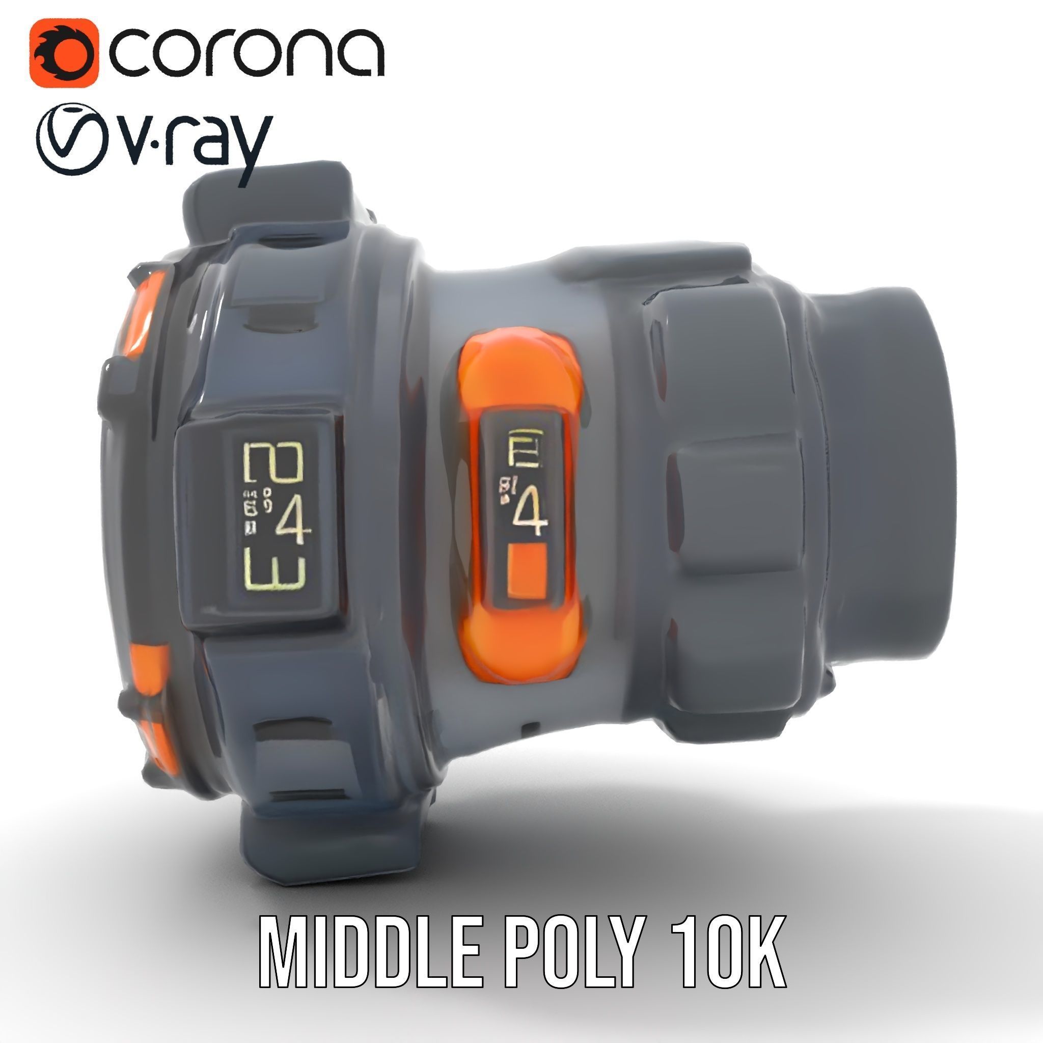 Futuristic Wrist Gadget Model Pack Low-poly 3D model_16