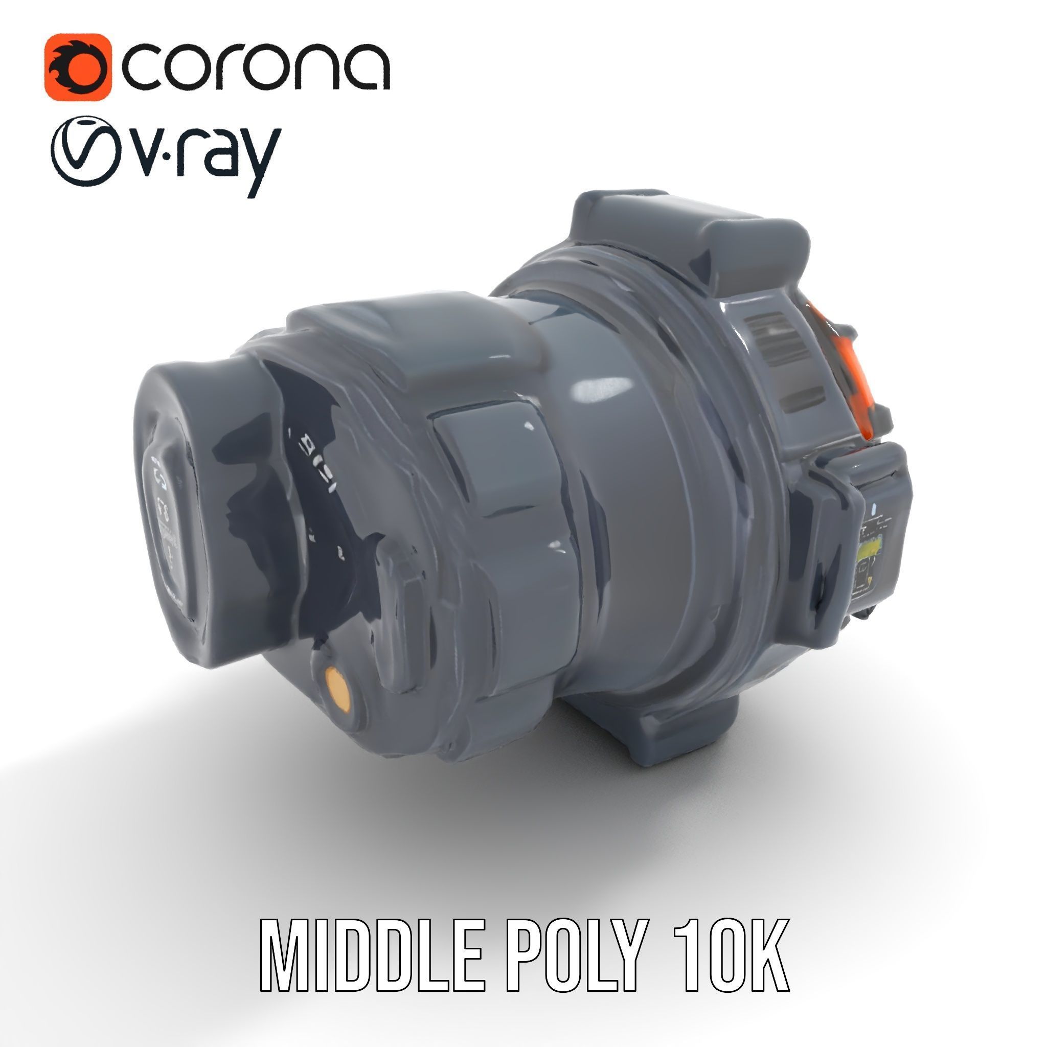 Futuristic Wrist Gadget Model Pack Low-poly 3D model_10