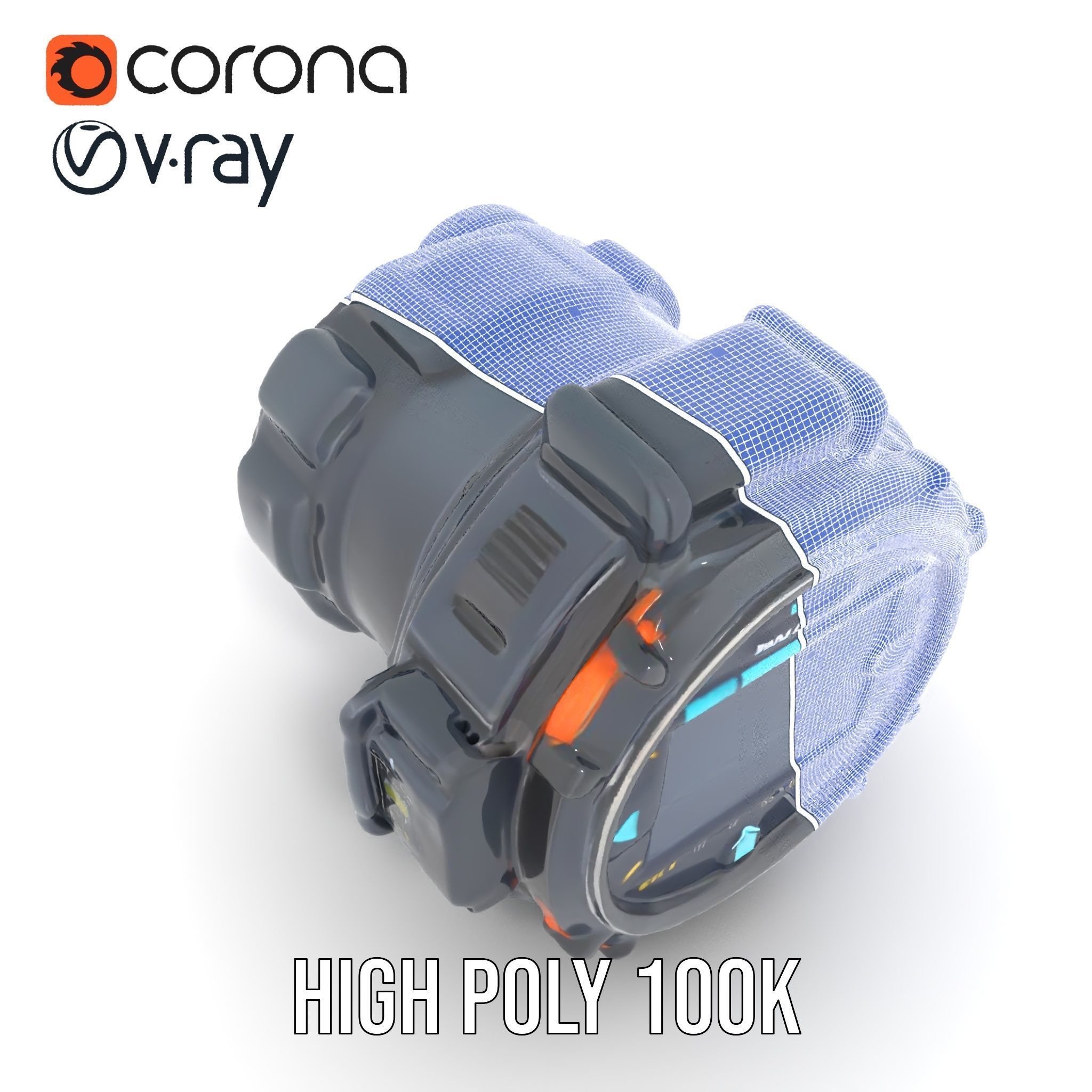 Futuristic Wrist Gadget Model Pack Low-poly 3D model_32