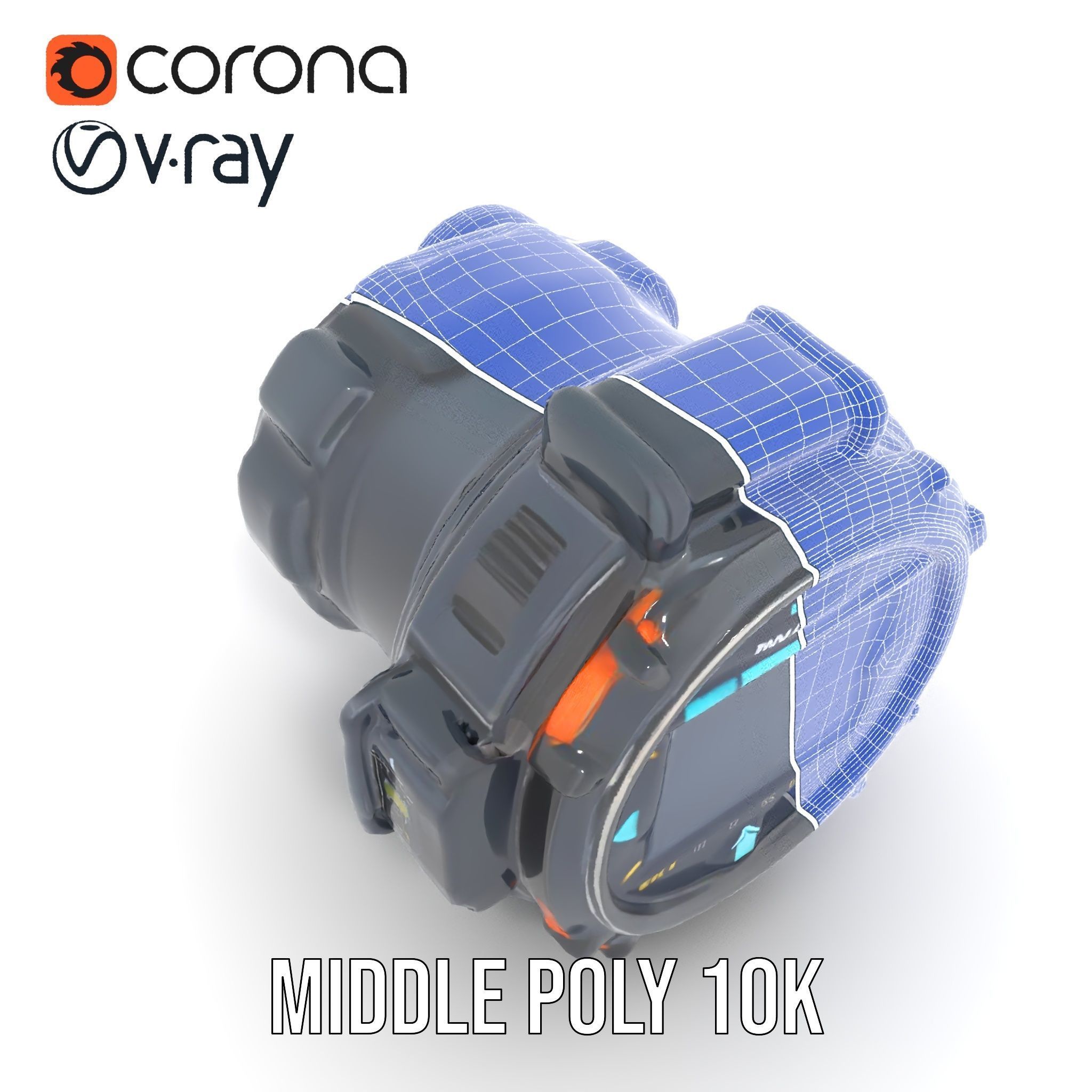 Futuristic Wrist Gadget Model Pack Low-poly 3D model_25