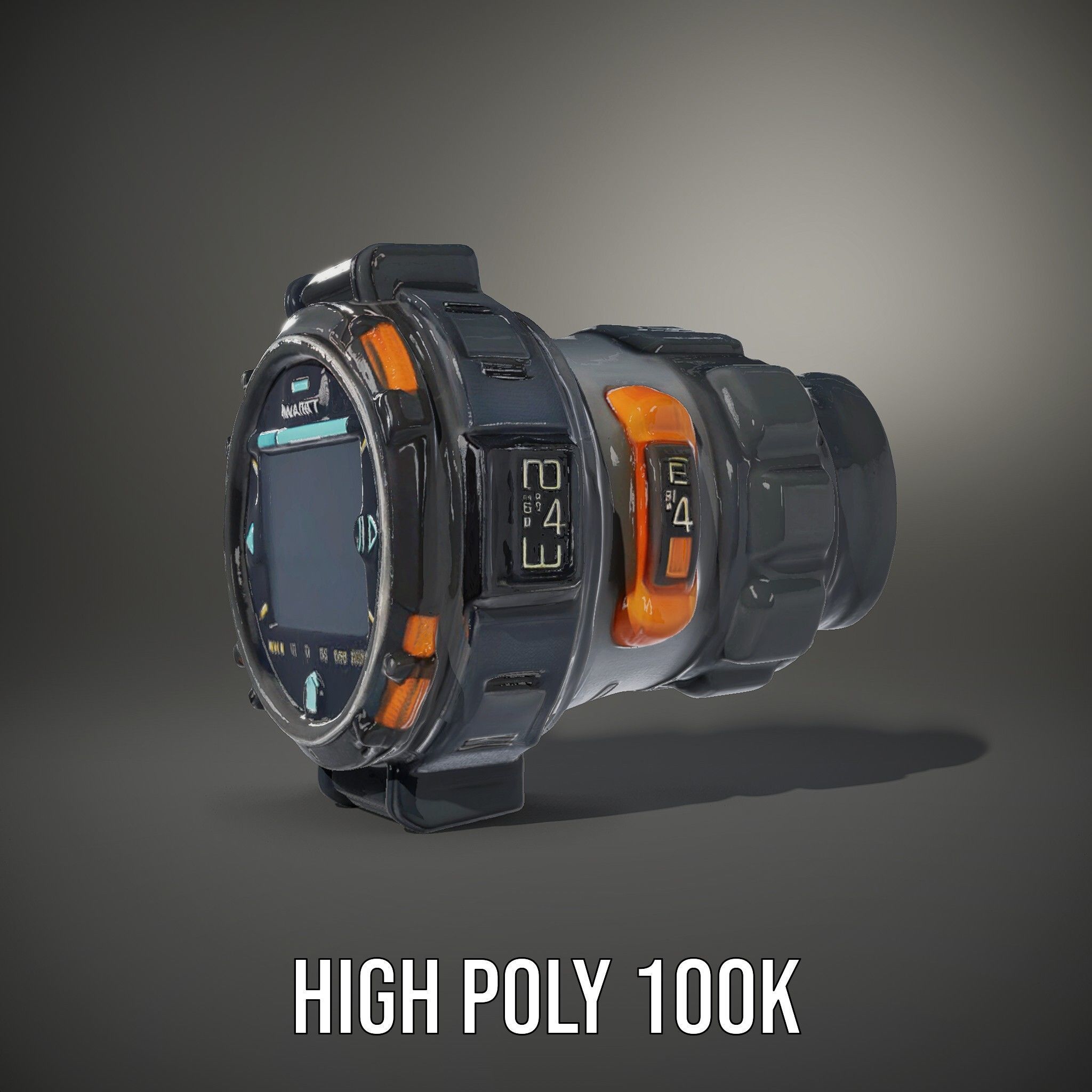 Futuristic Wrist Gadget Model Pack Low-poly 3D model_21