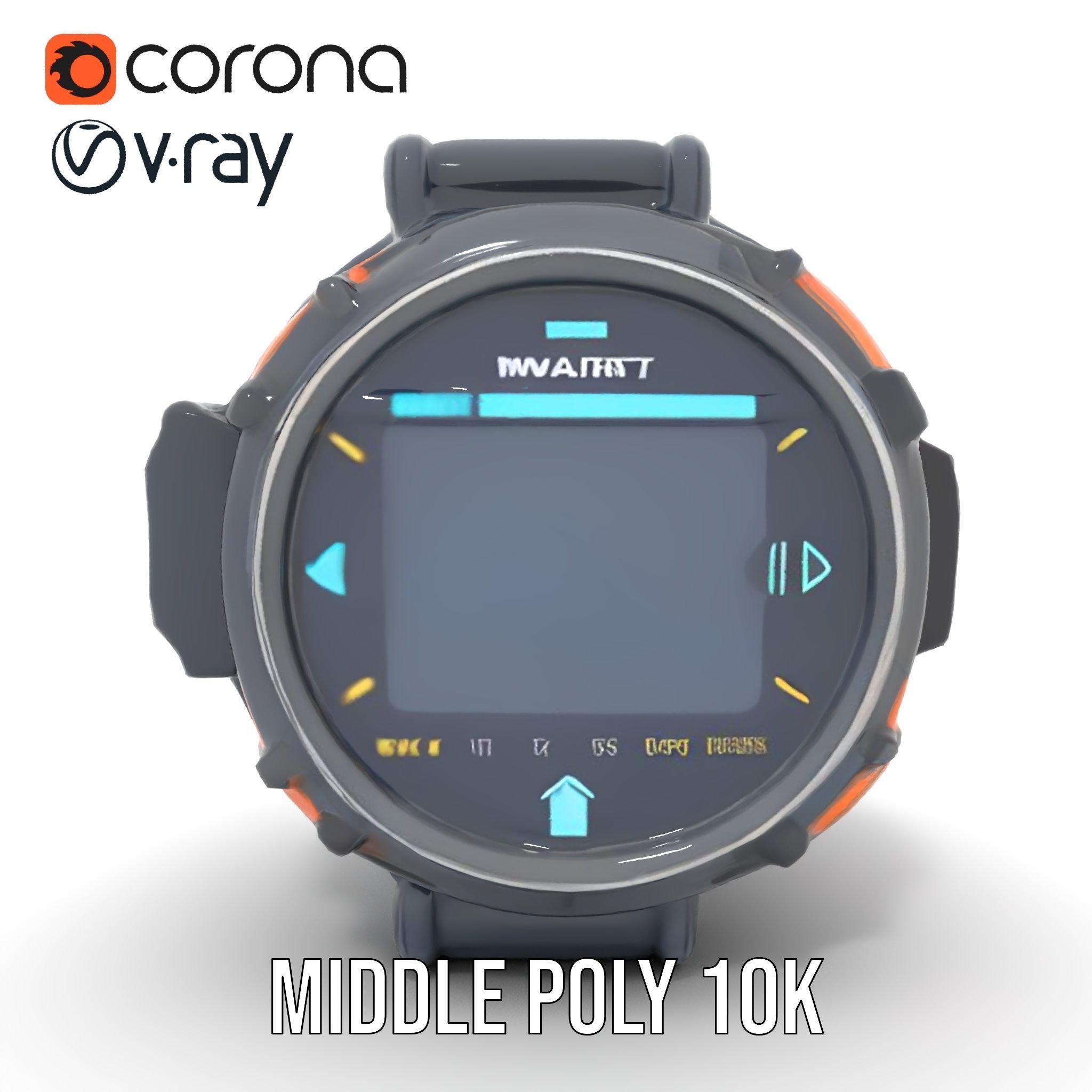 Futuristic Wrist Gadget Model Pack Low-poly 3D model_19