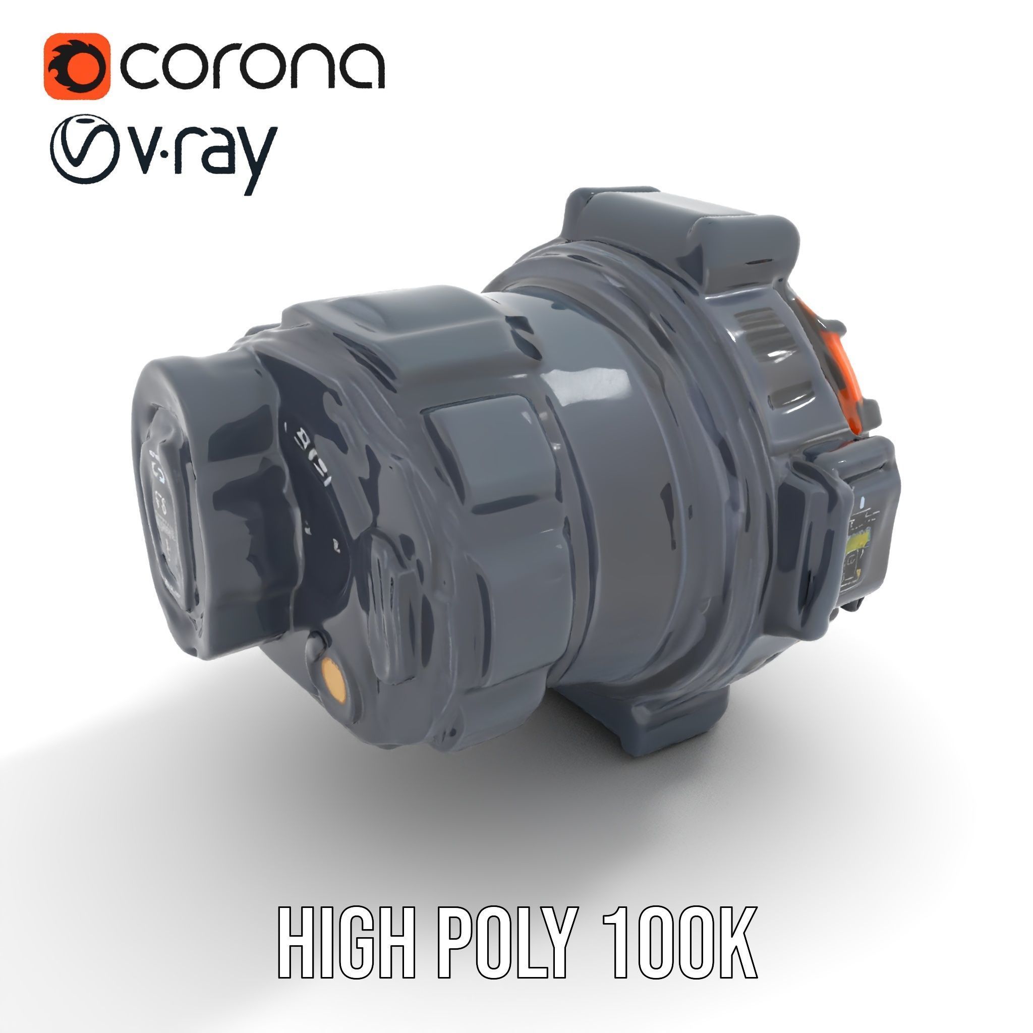 Futuristic Wrist Gadget Model Pack Low-poly 3D model_18