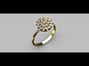 Round Gemstone Shower Ring 2 pts 3D print model_1