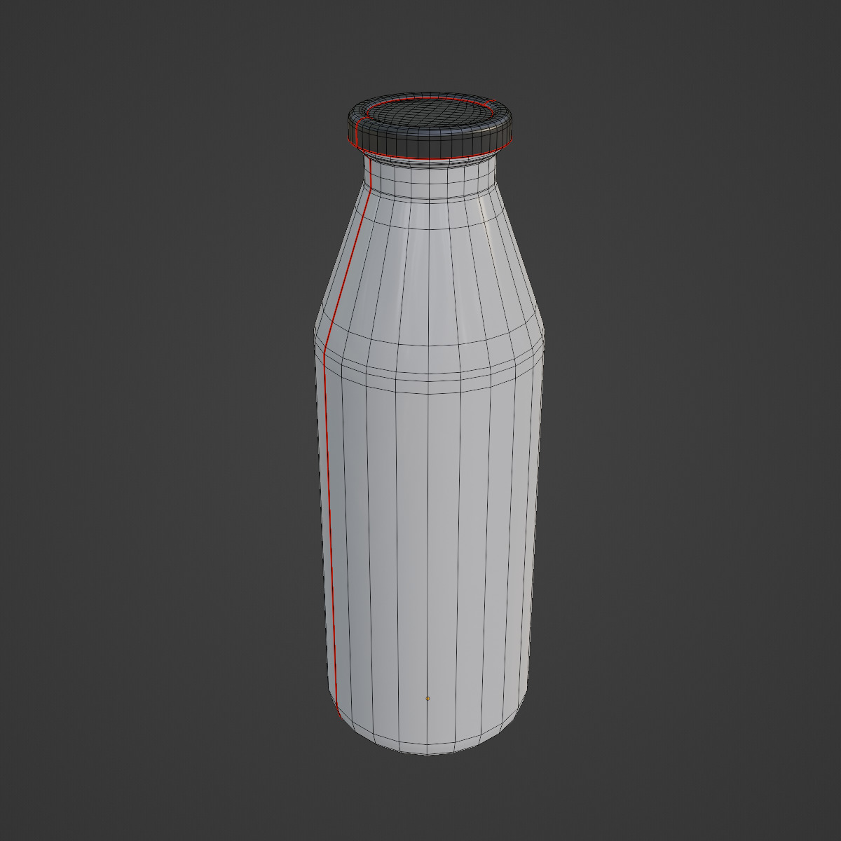Milk Bottle 01 Low-poly 3D model_7