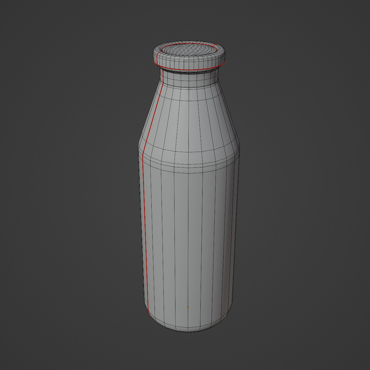 Milk Bottle 01 Low-poly 3D model_9