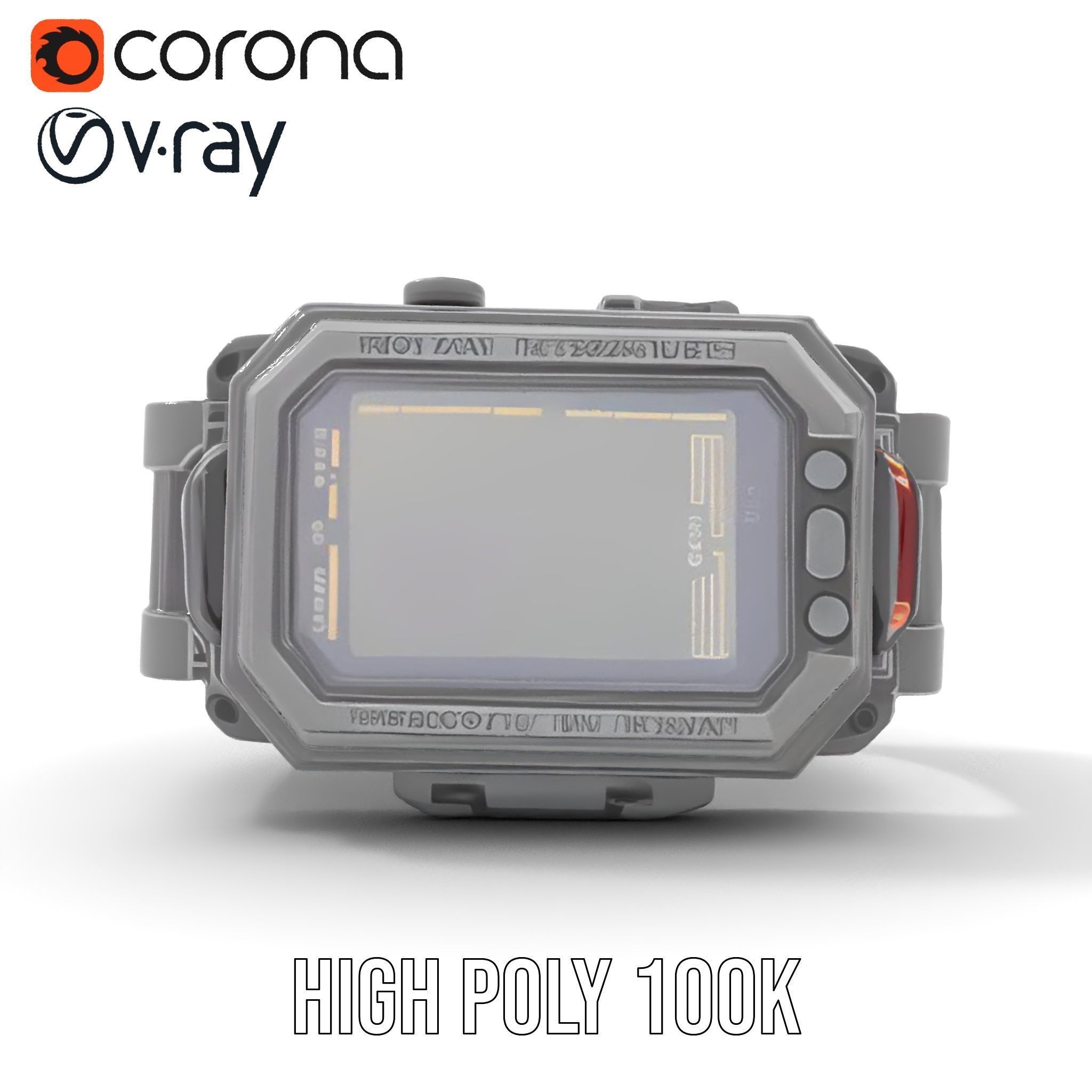 Futuristic Wrist Device model pack with Advanced Display Low-poly 3D model_24