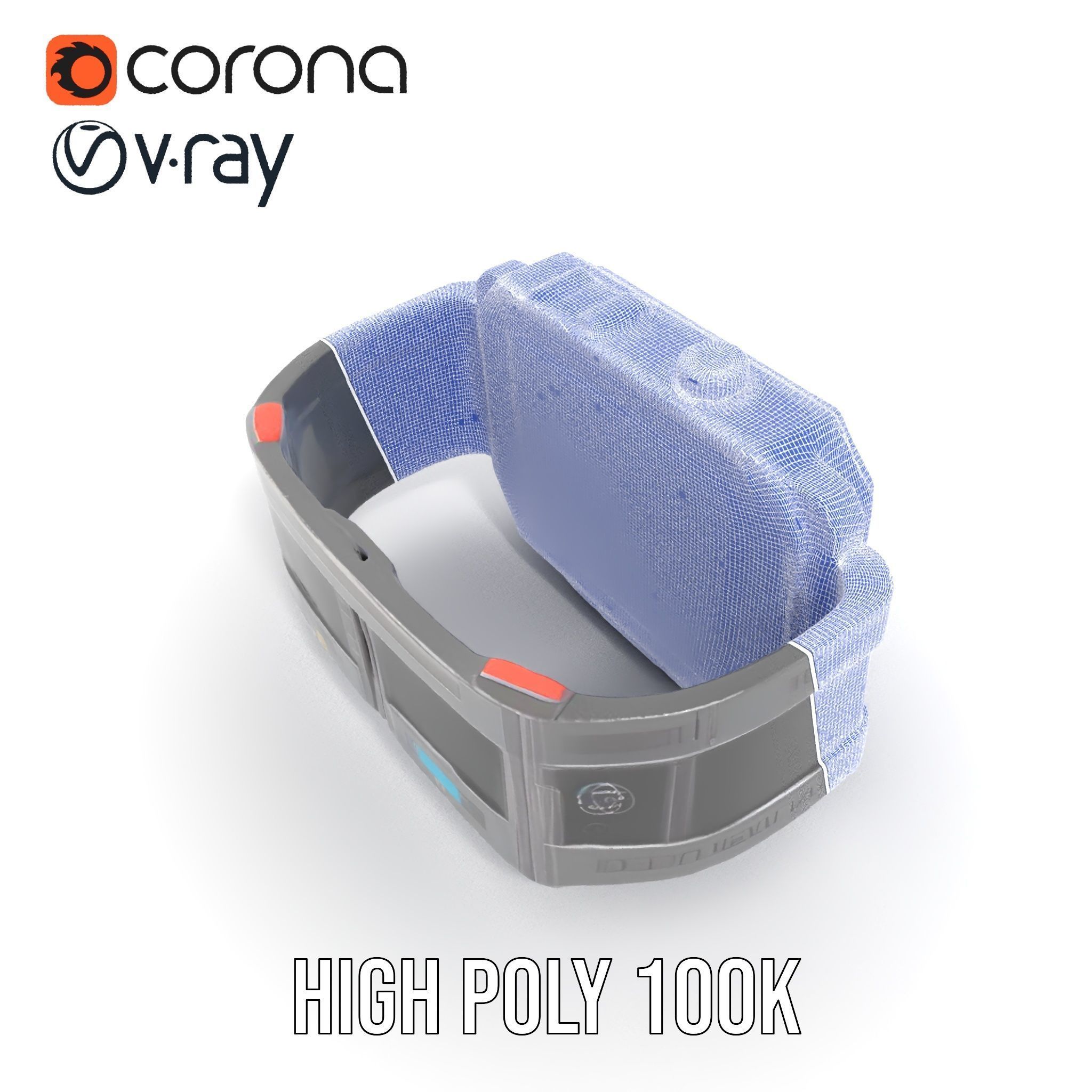 Futuristic Wrist Device model pack with Advanced Display Low-poly 3D model_33