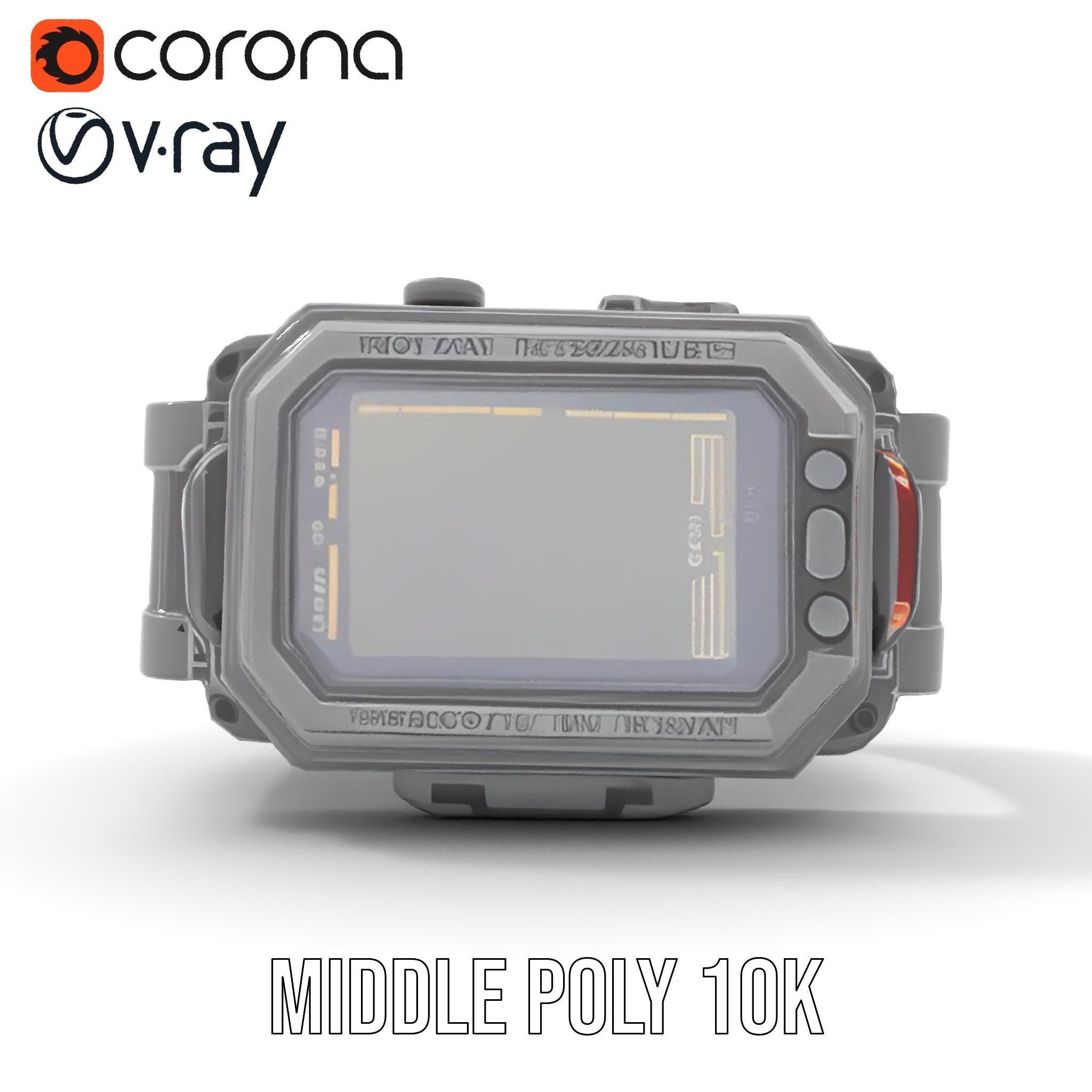 Futuristic Wrist Device model pack with Advanced Display Low-poly 3D model_19