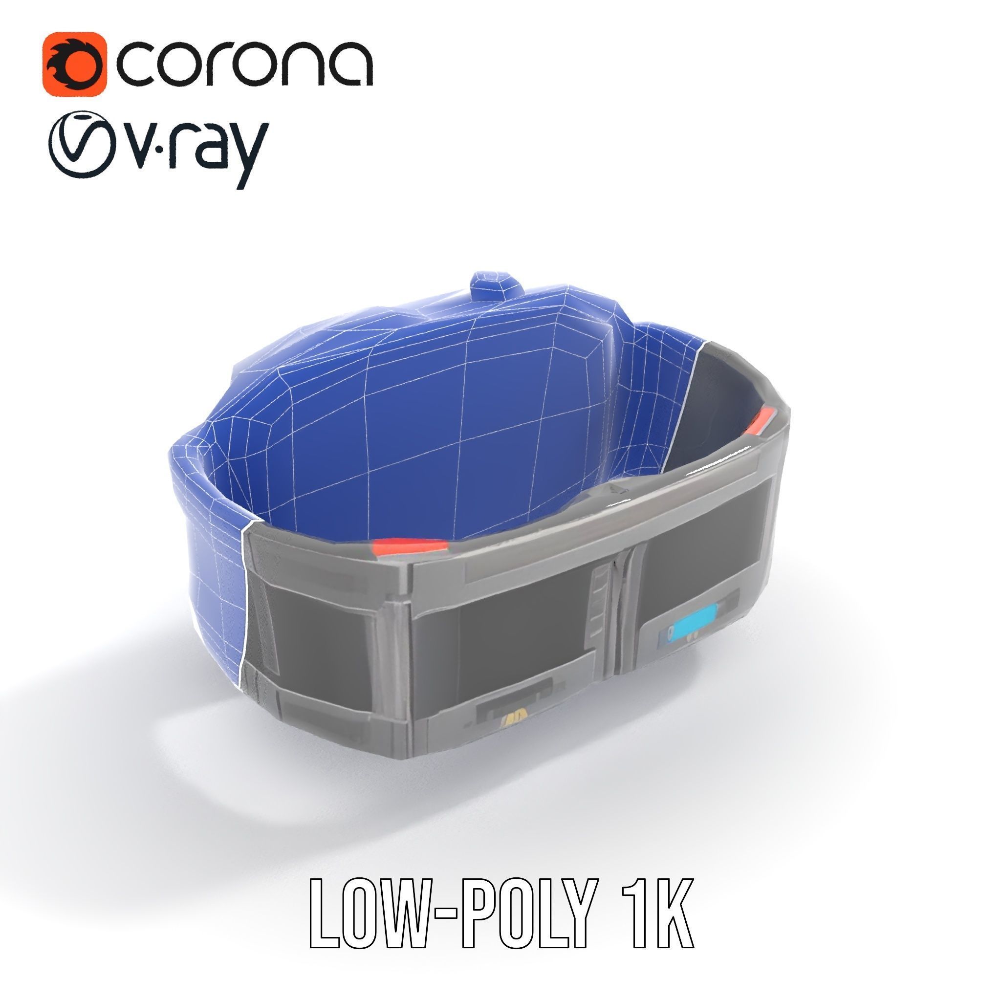 Futuristic Wrist Device model pack with Advanced Display Low-poly 3D model_20