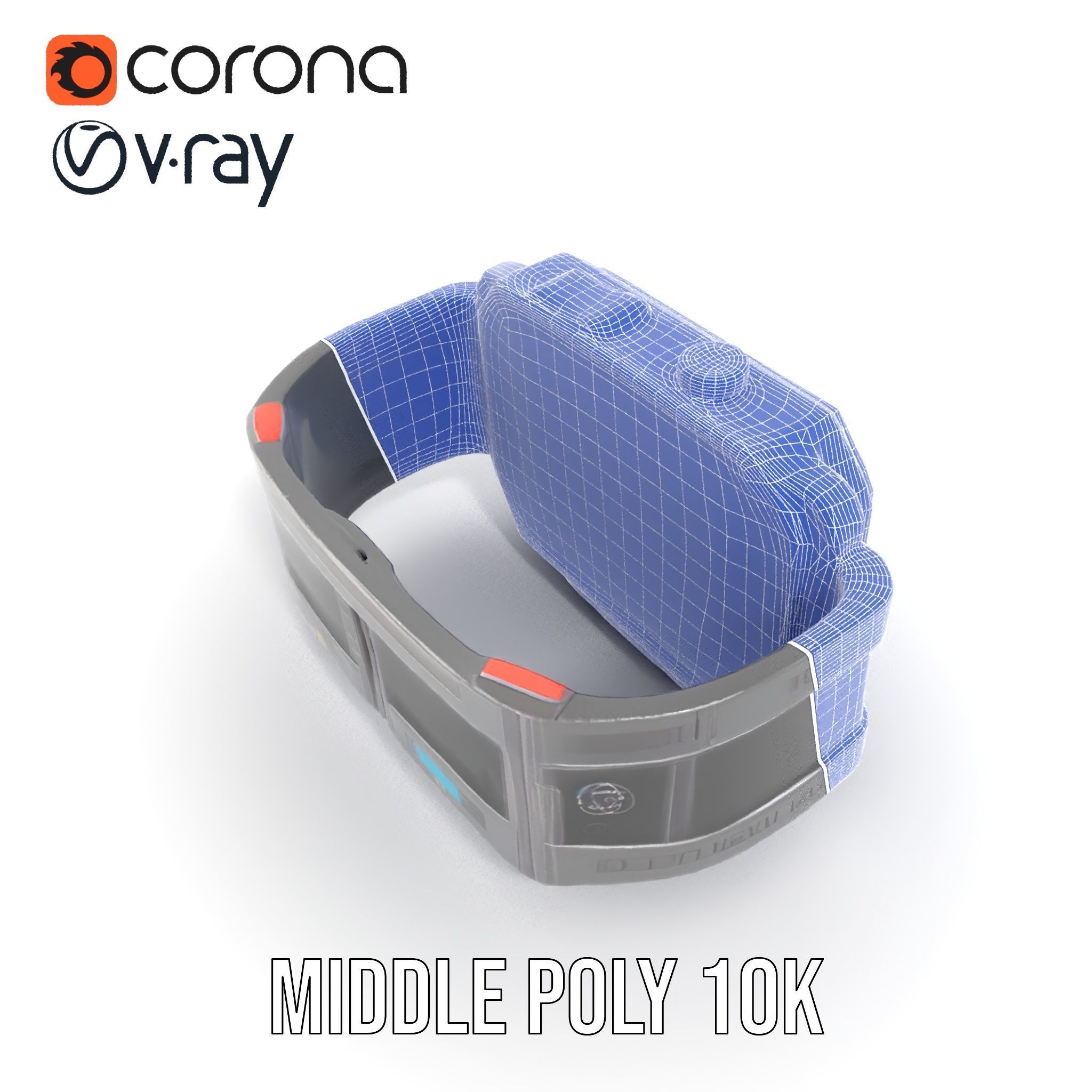 Futuristic Wrist Device model pack with Advanced Display Low-poly 3D model_22