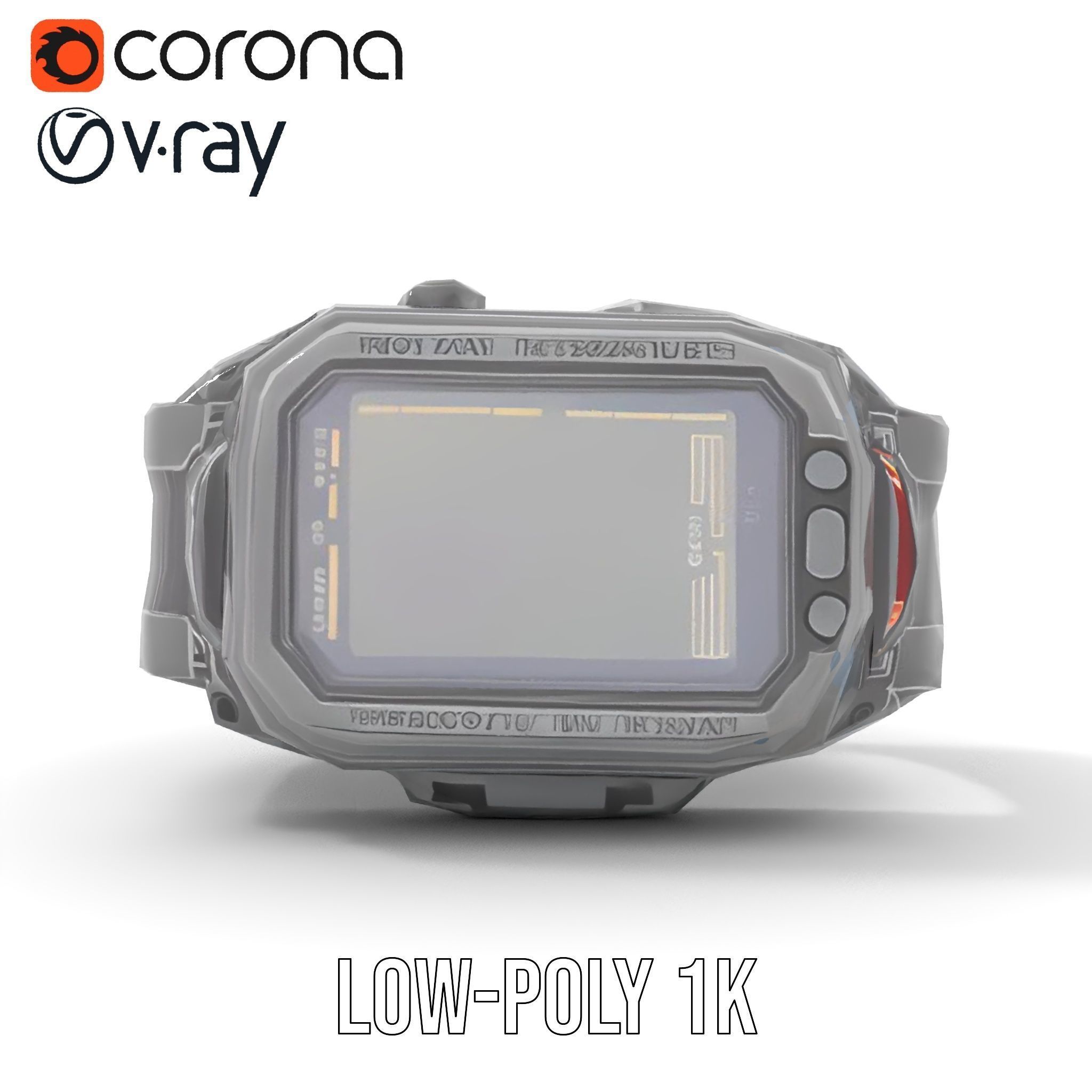 Futuristic Wrist Device model pack with Advanced Display Low-poly 3D model_15