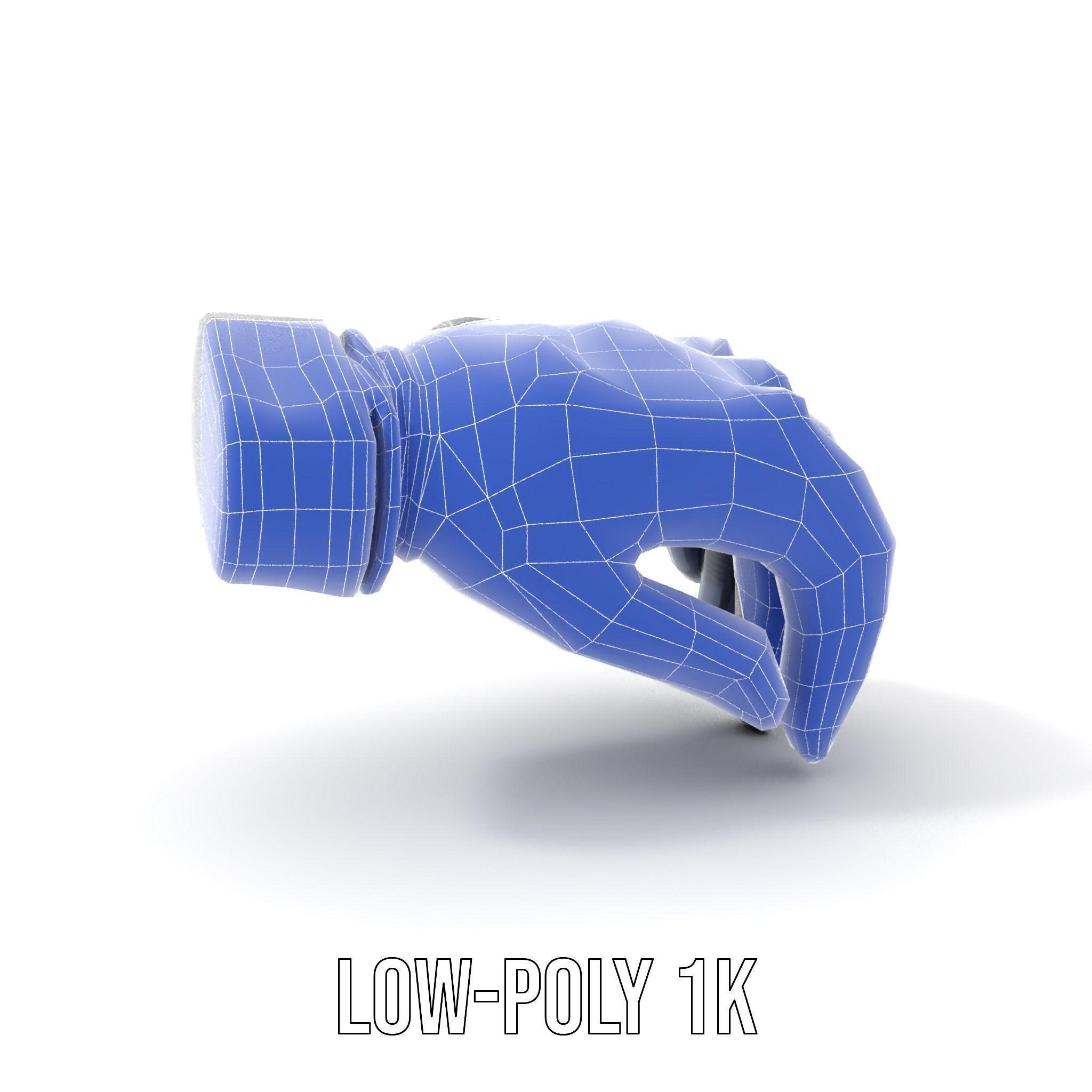 Futuristic Cyber Glove Model Pack Low-poly 3D model_11