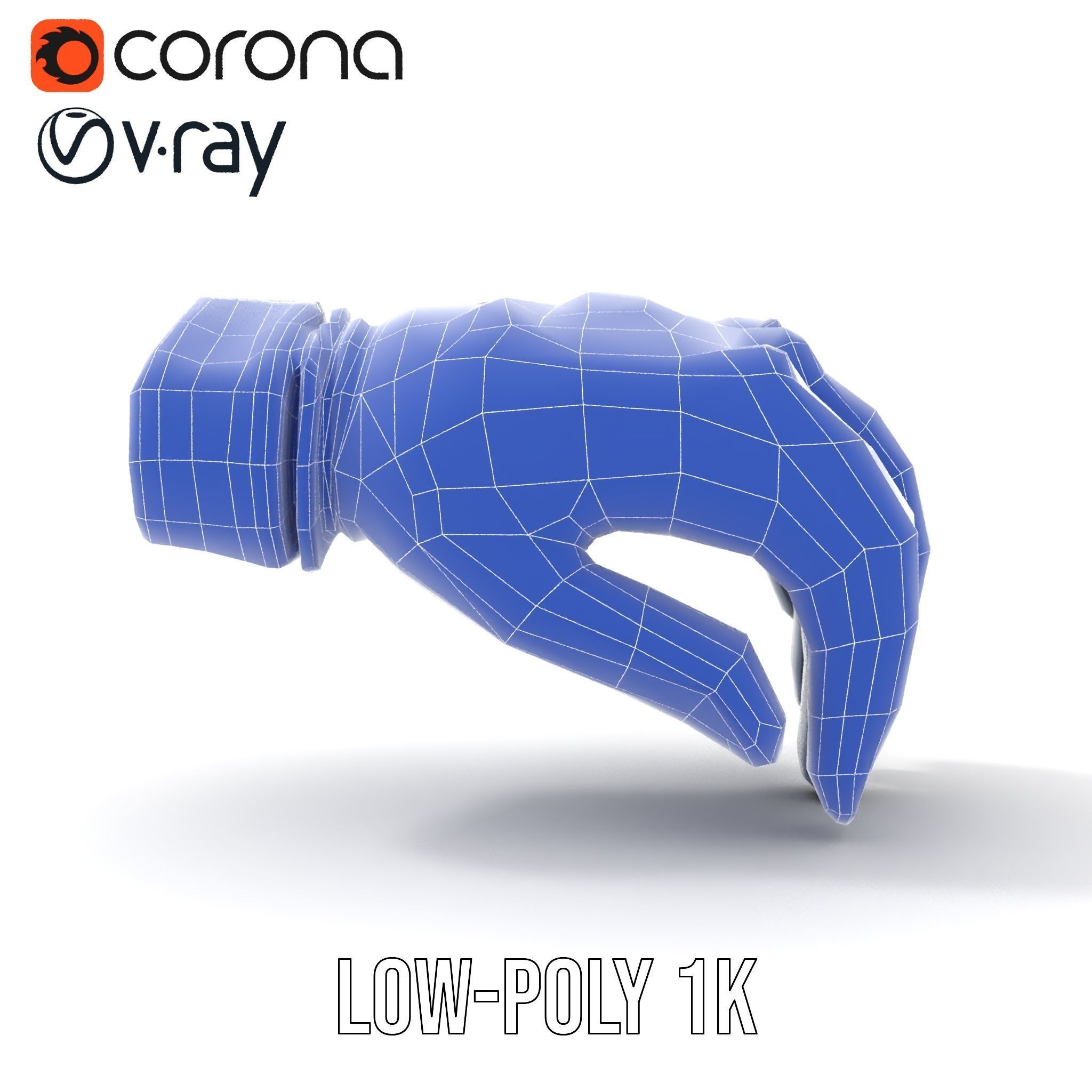 Futuristic Cyber Glove Model Pack Low-poly 3D model_32