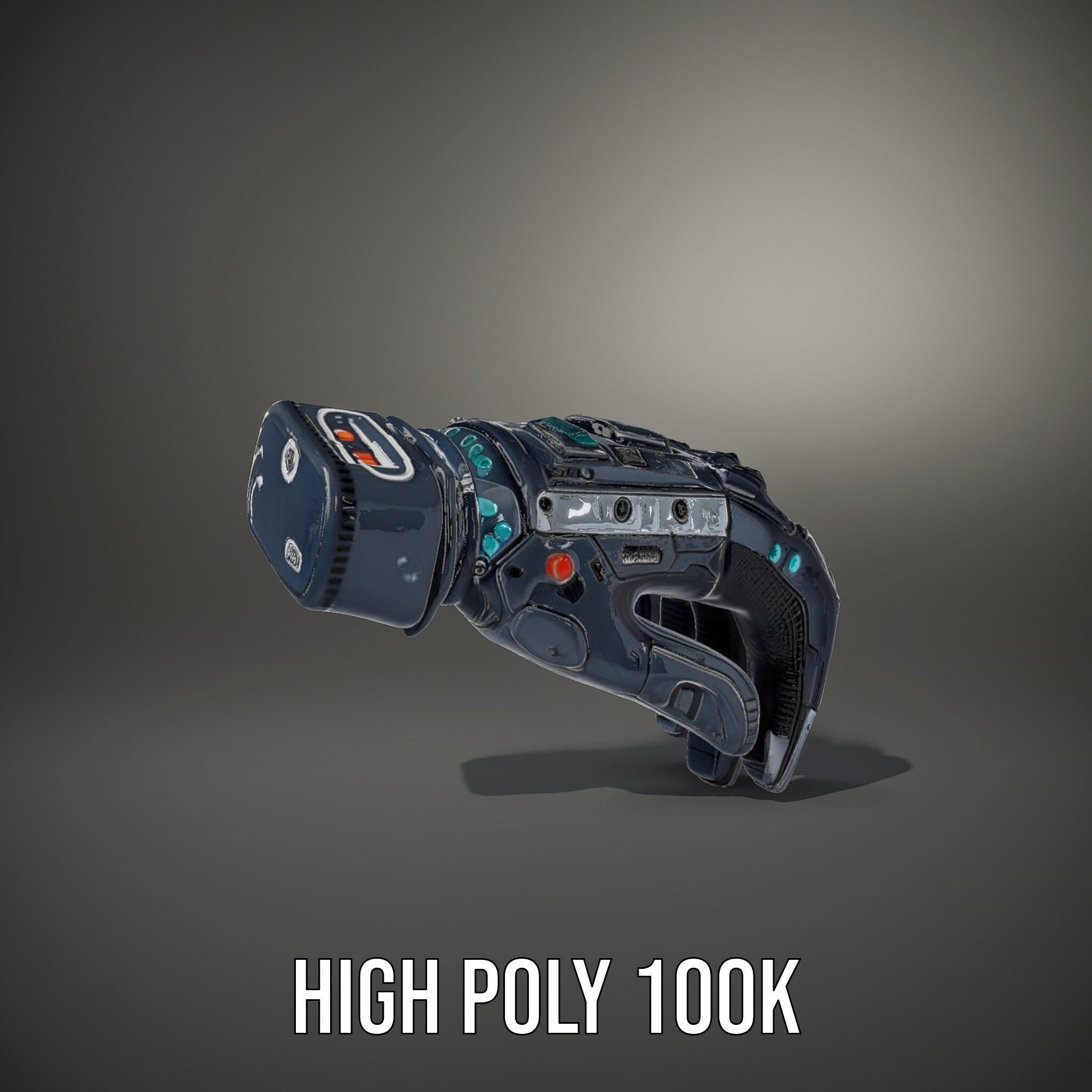 Futuristic Cyber Glove Model Pack Low-poly 3D model_27