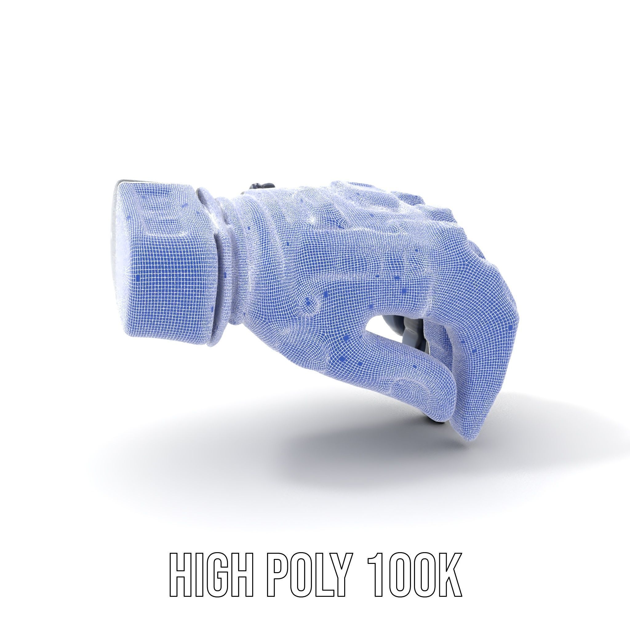 Futuristic Cyber Glove Model Pack Low-poly 3D model_5