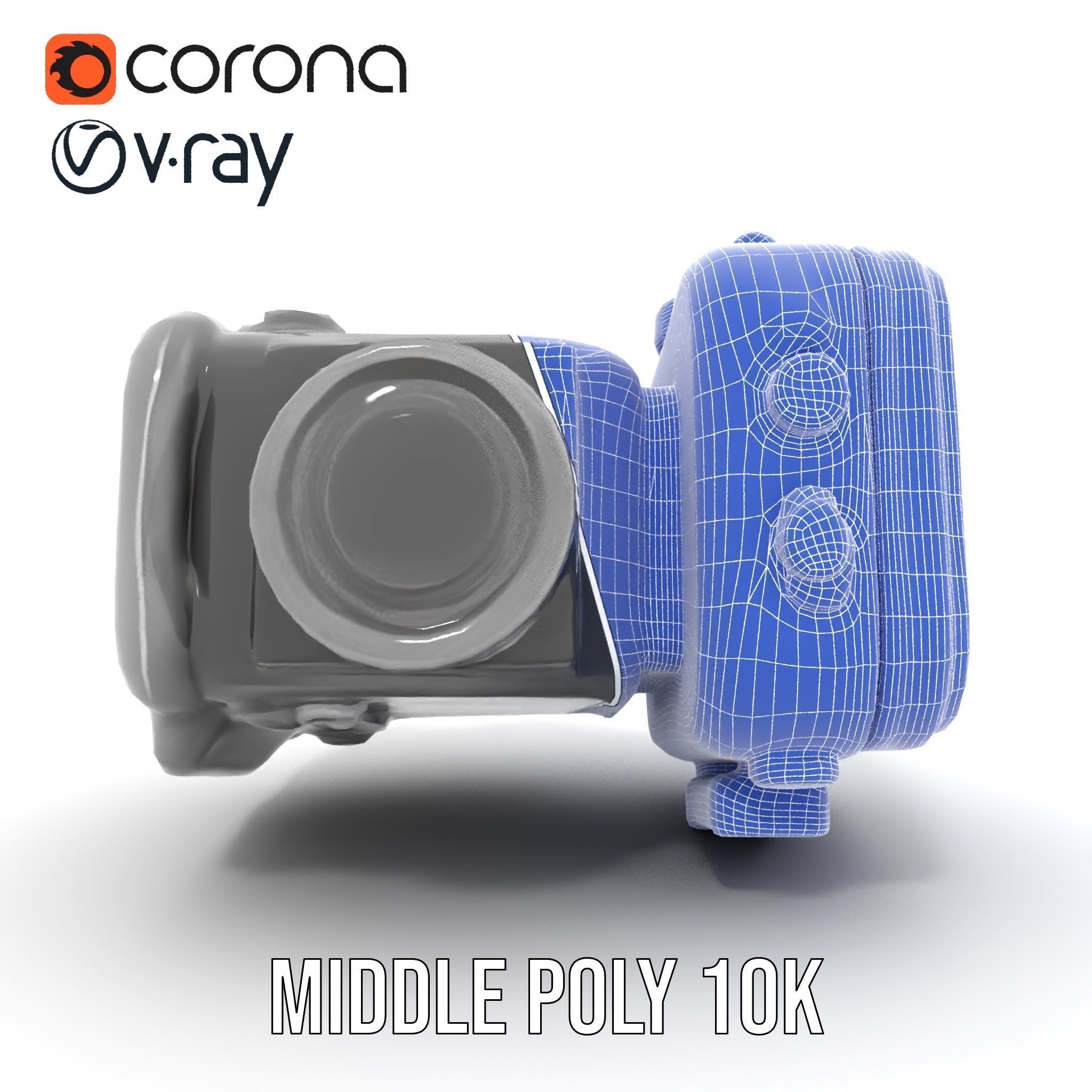 Compact Action Camera Model Pack Low-poly 3D model_28