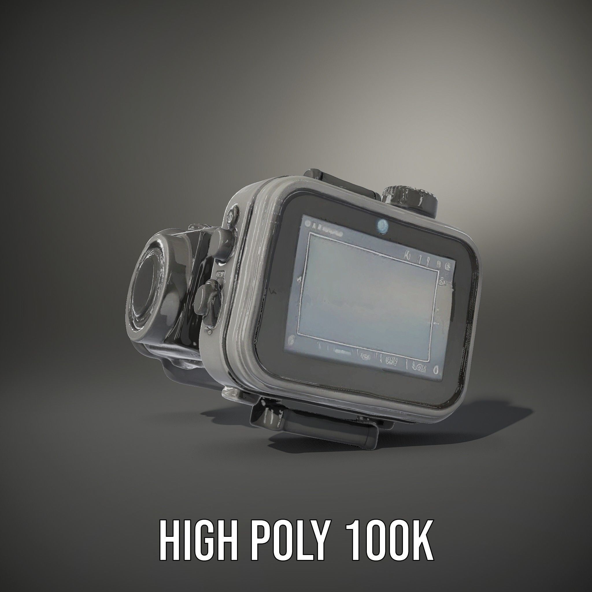 Compact Action Camera Model Pack Low-poly 3D model_9