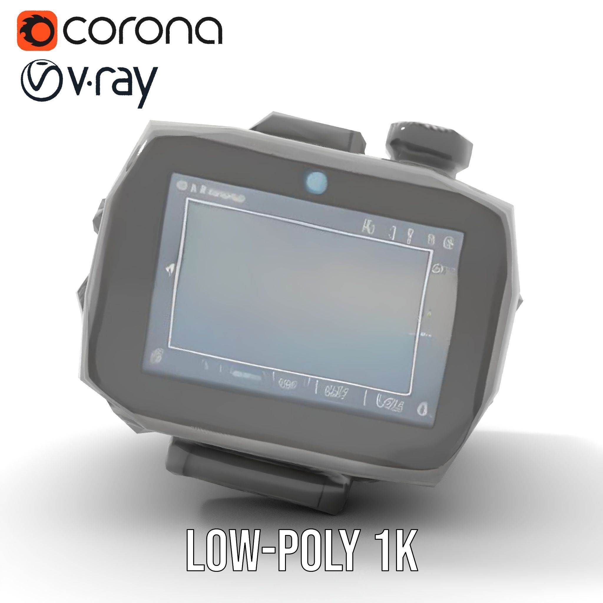 Compact Action Camera Model Pack Low-poly 3D model_17