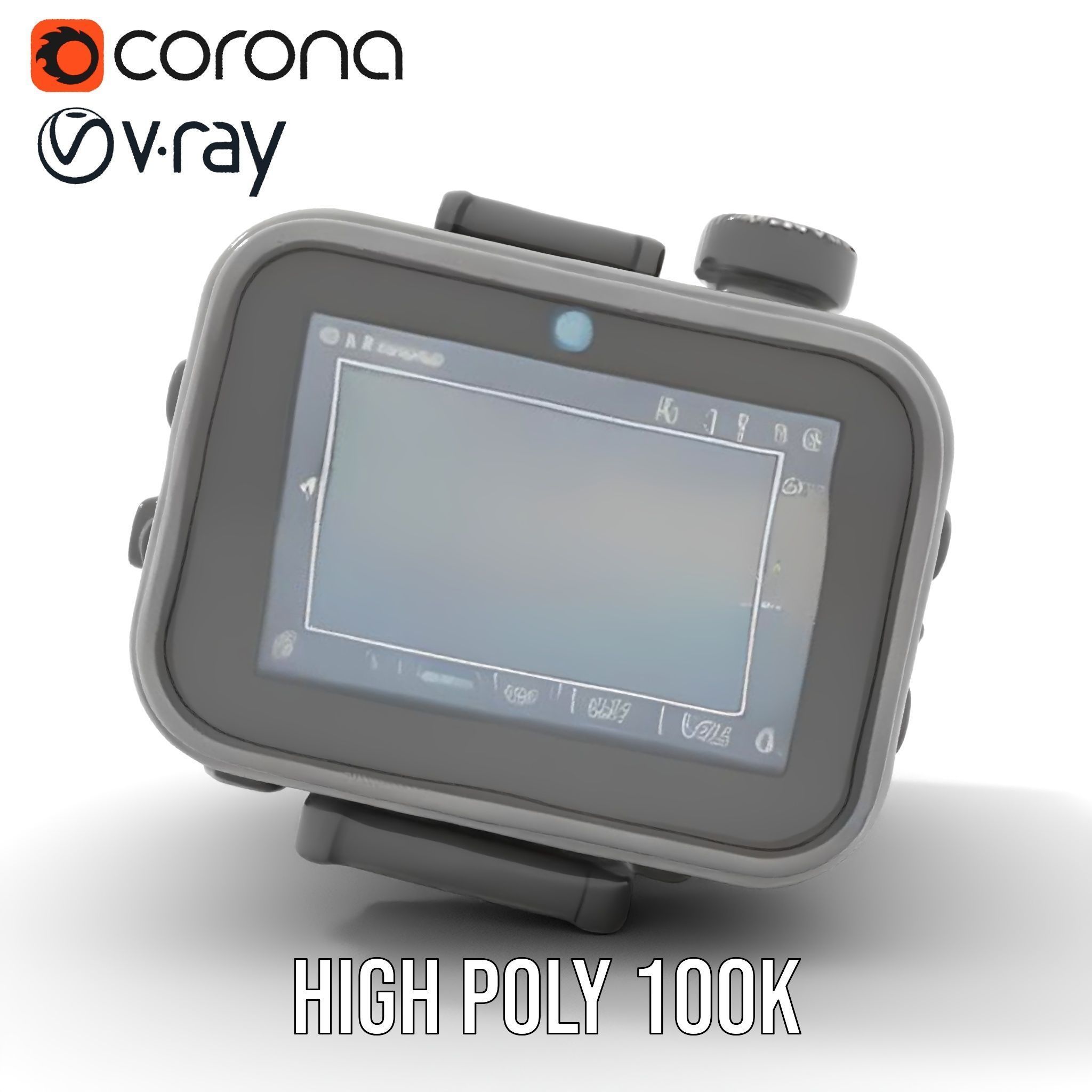 Compact Action Camera Model Pack Low-poly 3D model_24