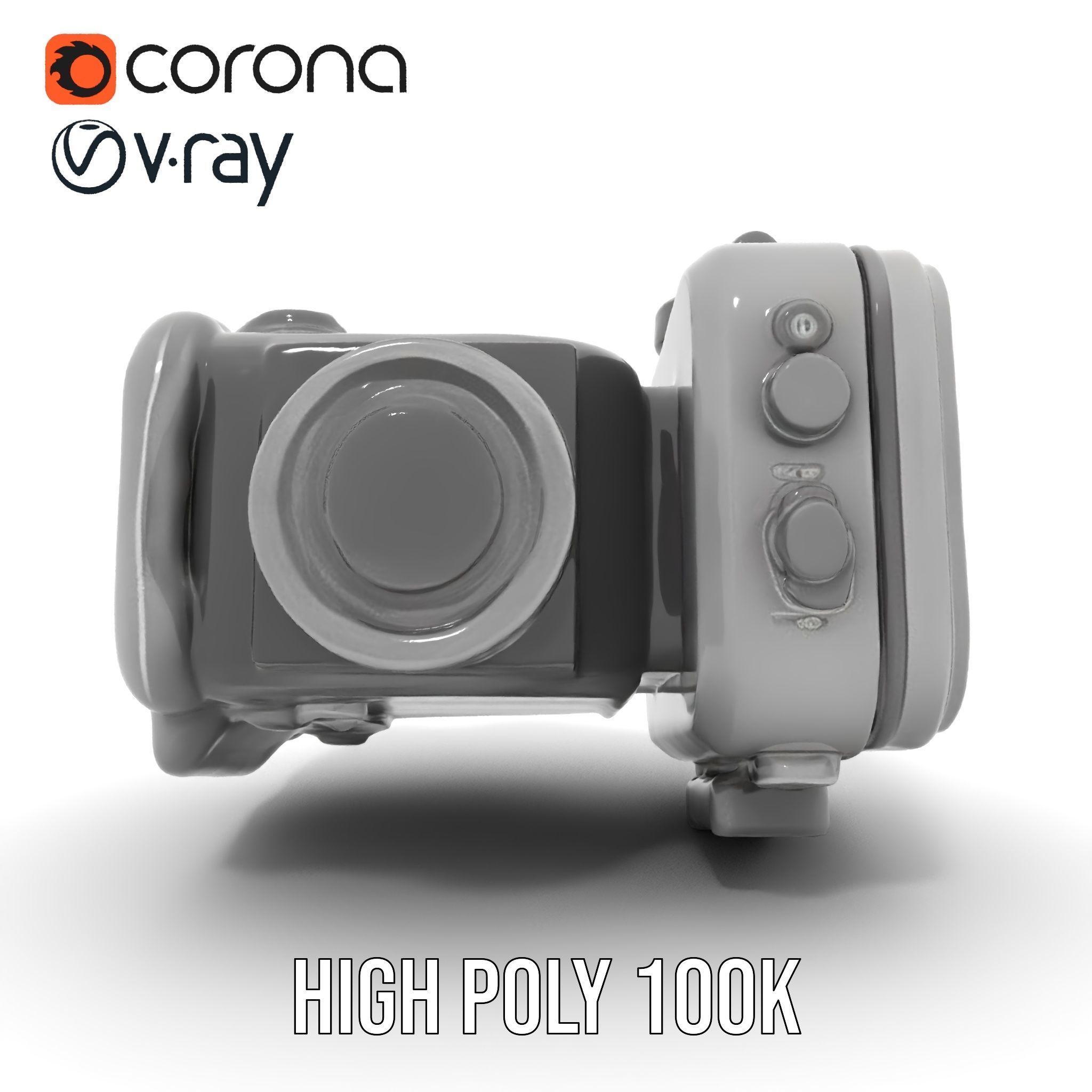 Compact Action Camera Model Pack Low-poly 3D model_32