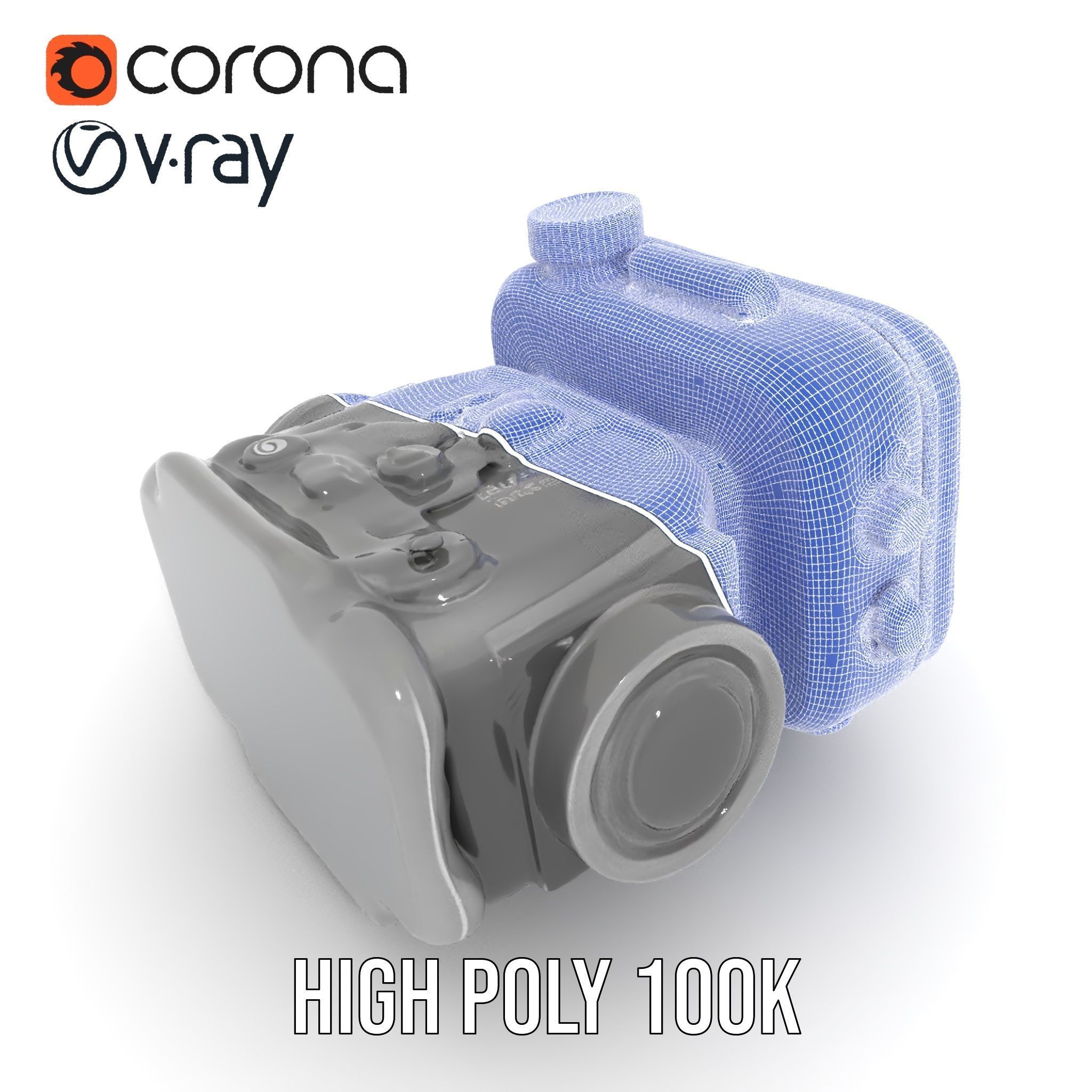 Compact Action Camera Model Pack Low-poly 3D model_33
